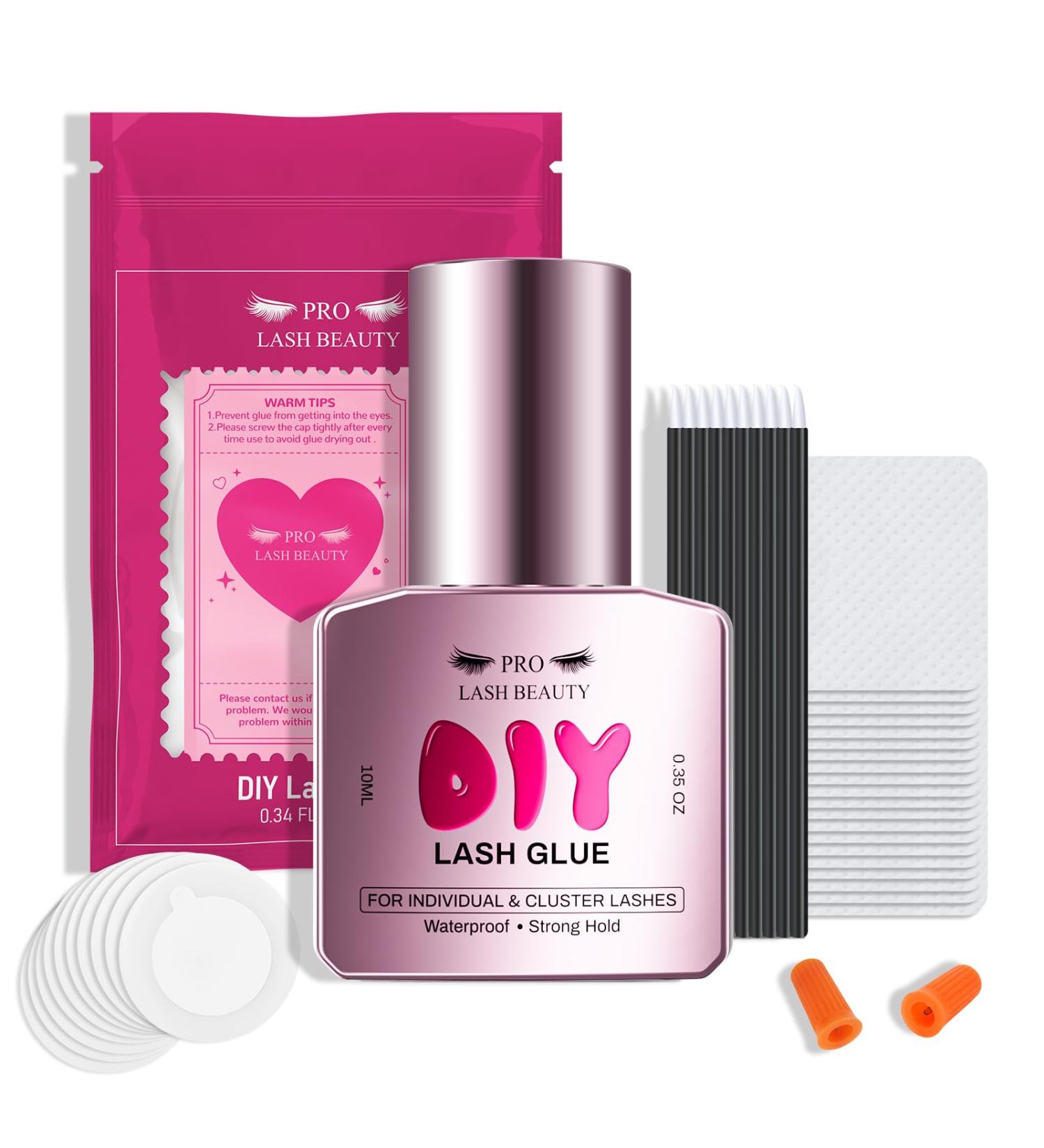 Cluster Lash Glue 10ml Clear: DIY Individual Lash Extension Adhesive, Waterproof, Long Lasting for 48 Hours - Buy Online on GoSupps.com