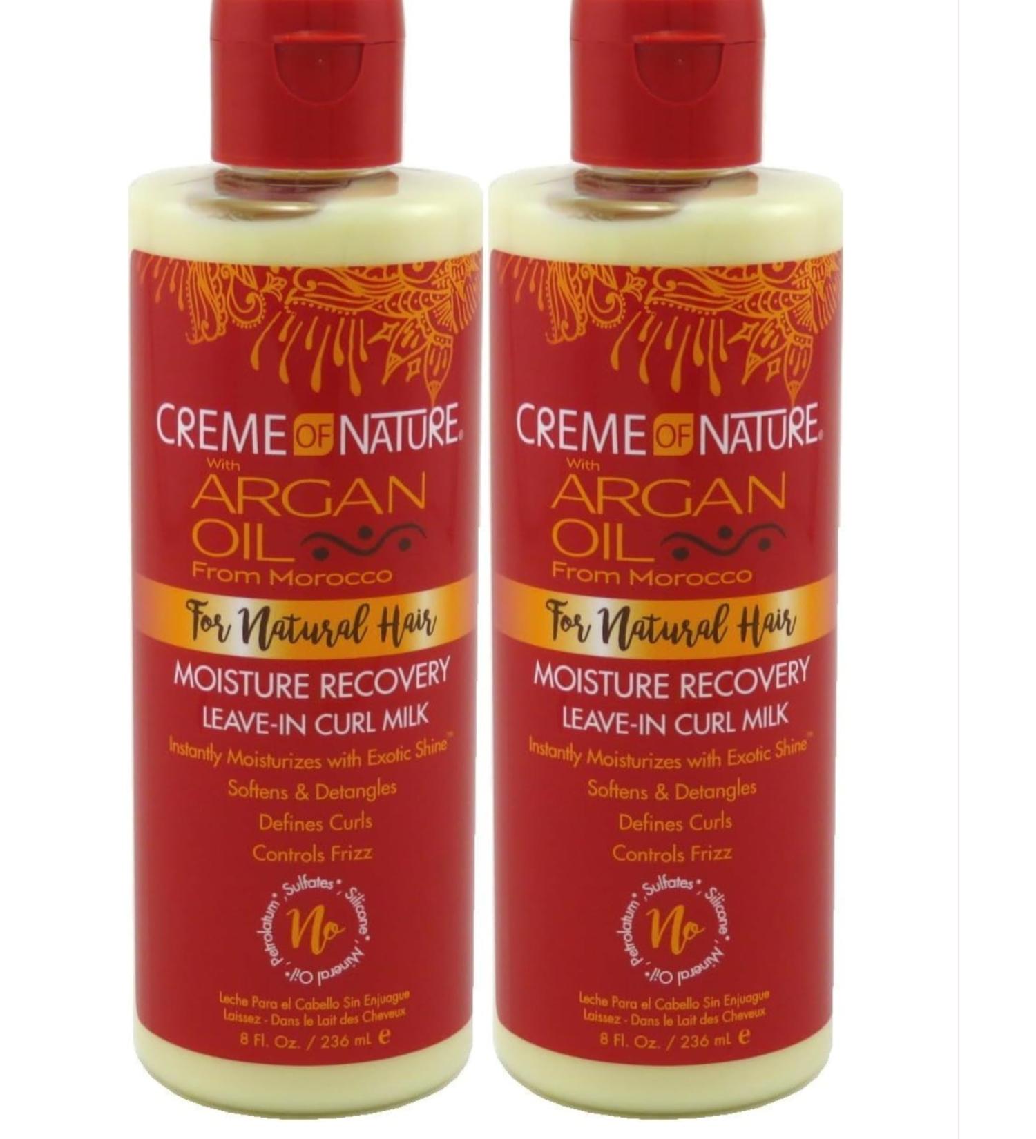 Creme Of Nature Argan Oil Leave-In Curl Milk 8 Ounce (235ml) (2 Pack) - Buy Online on GoSupps.com