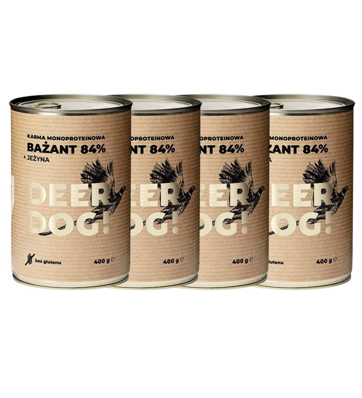 DEER DOG! (1 x 400 g) Meat content 84% Premium canned dog food with pheasant + blackberry | Grain-free wet food for dogs | Canned food for dogs - Buy Online on GoSupps.com