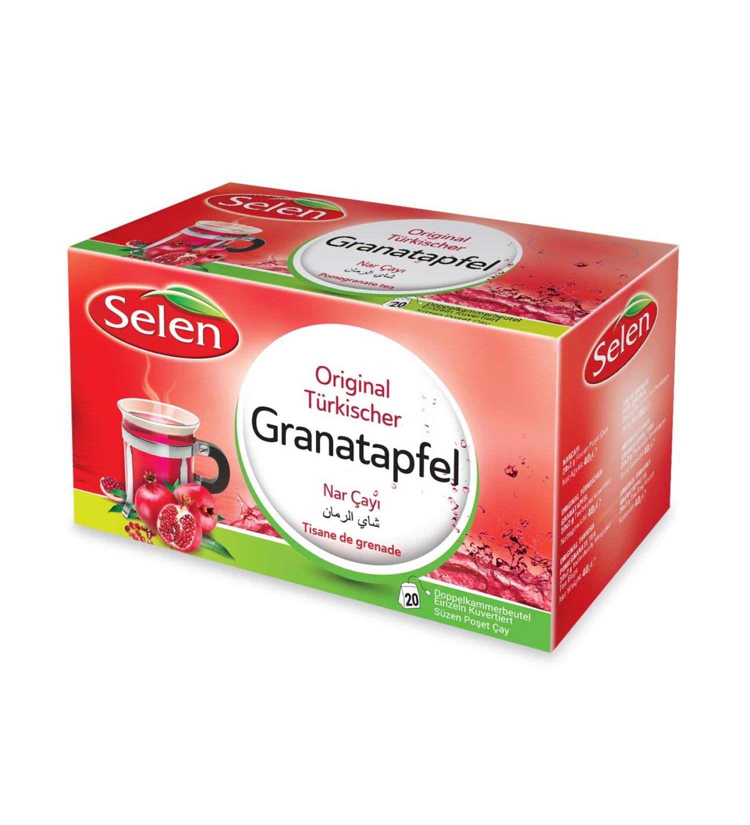 Buy Selen Original Turkish Pomegranate Fruit Tea - 20 Tea Bags Authentic Flavor International Shipping - Buy Online on GoSupps.com