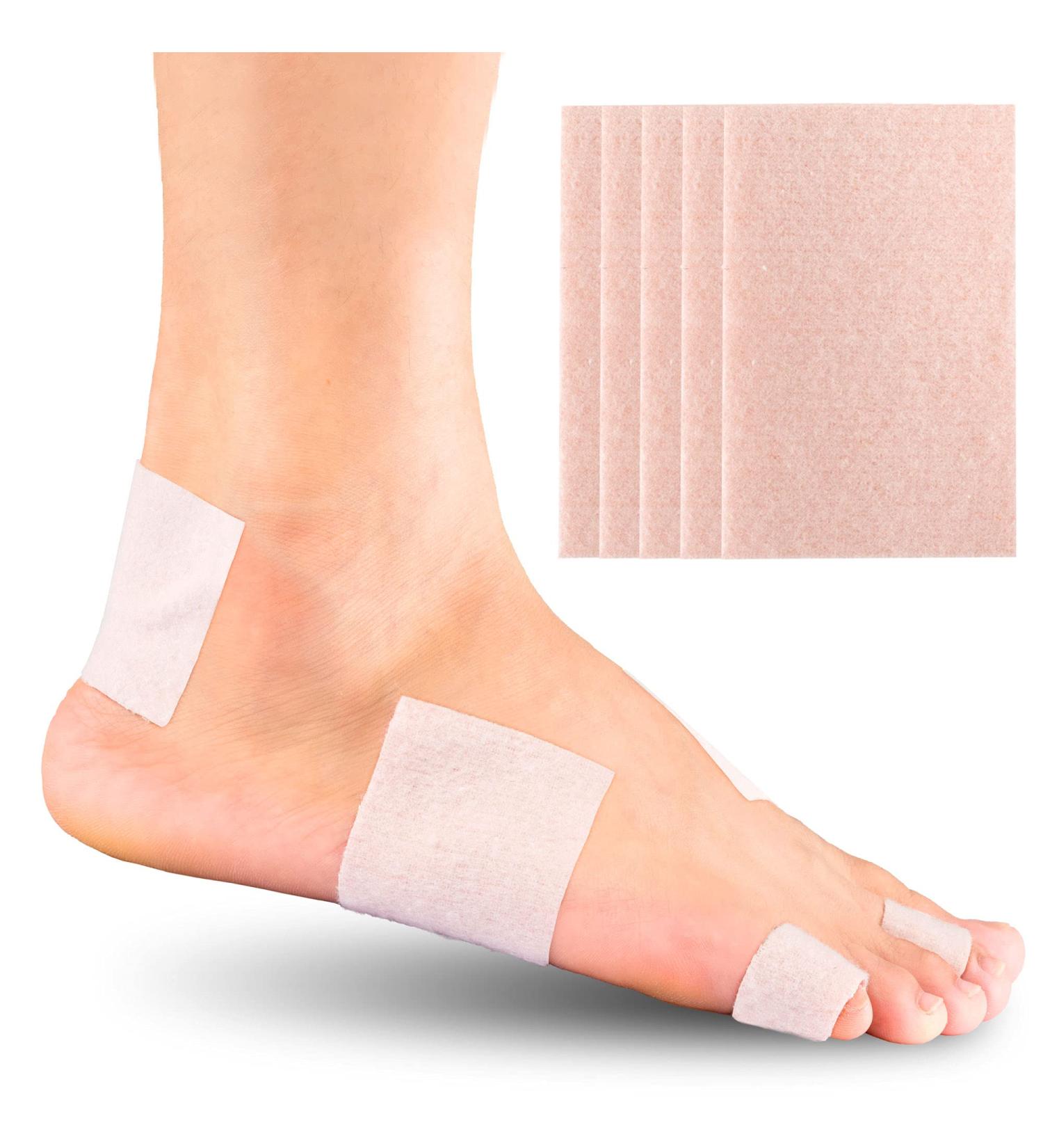 JKcare Moleskin for Feet - Self-Adhesive Blisters Protection Pads - 30 Pack Heel Padding for Friction Reduction & Foot Pain Relief - Buy Online on GoSupps.com