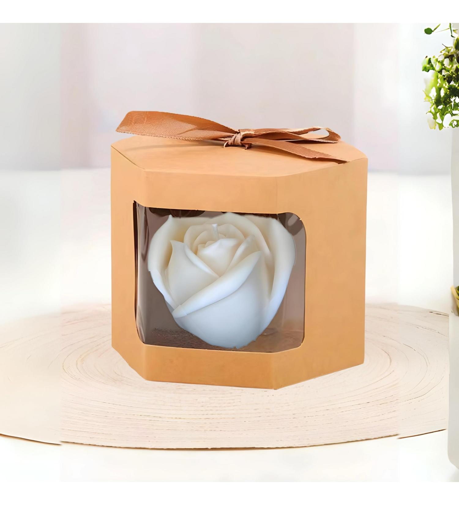 Handmade 16 oz Rose Soy Wax Candles | Eco-Friendly Bedroom Decor | Aesthetic White Candle | 12 Hour Burn Time | Ideal for Weddings & Valentine's Day - Buy Online on GoSupps.com