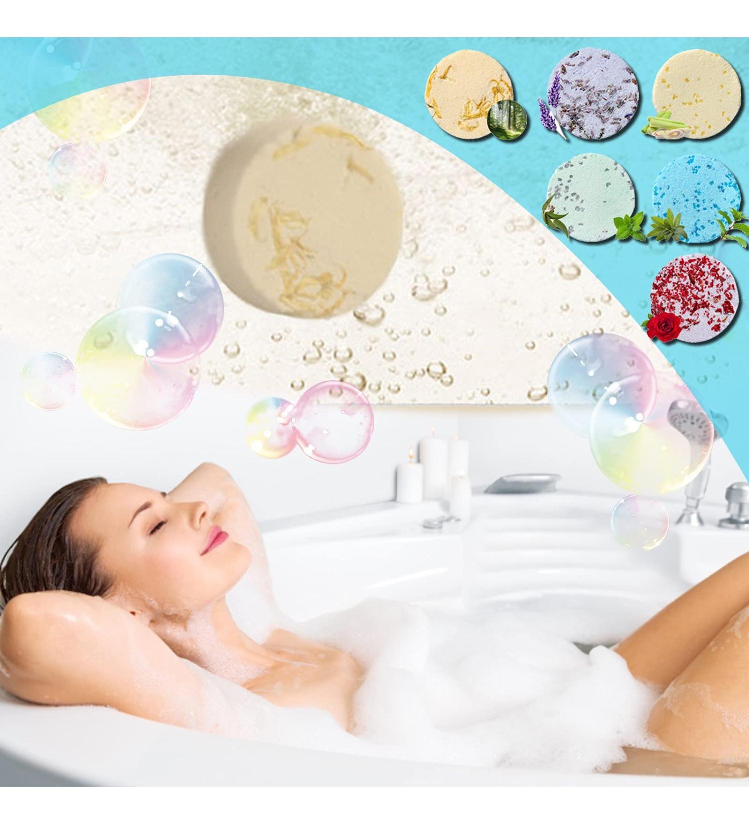 Stress-Relief Bath Tablets with Essential Oils - Aromatherapy Self Care | Bath Ball | One Size - Buy Online on GoSupps.com