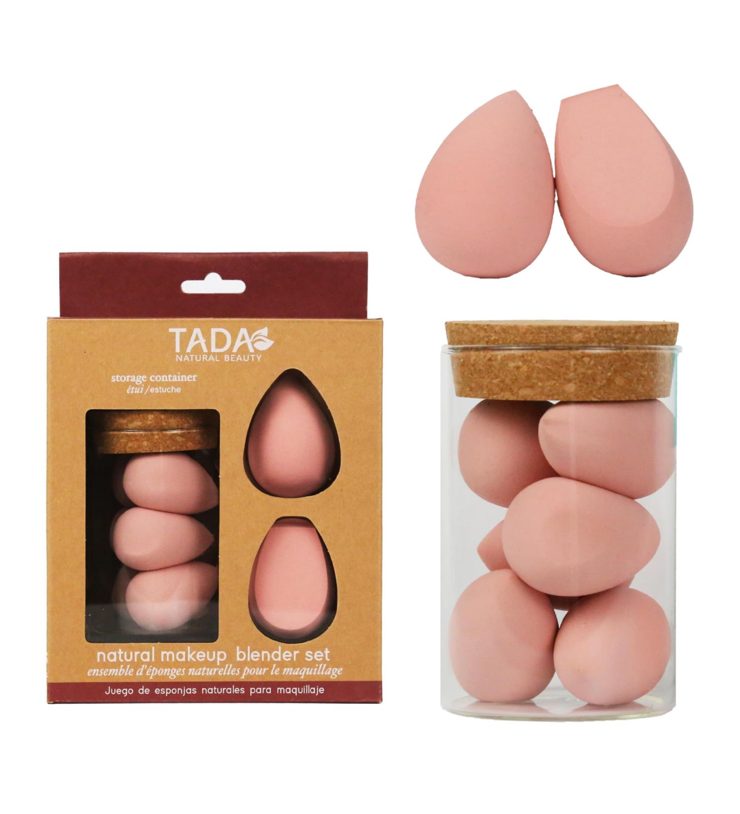 TADA Natural Beauty Makeup Sponges Set (8PK Pink) - Ultimate Foundation & Powder Blending Sponges with Jar - International Shipping Available - Buy Online on GoSupps.com