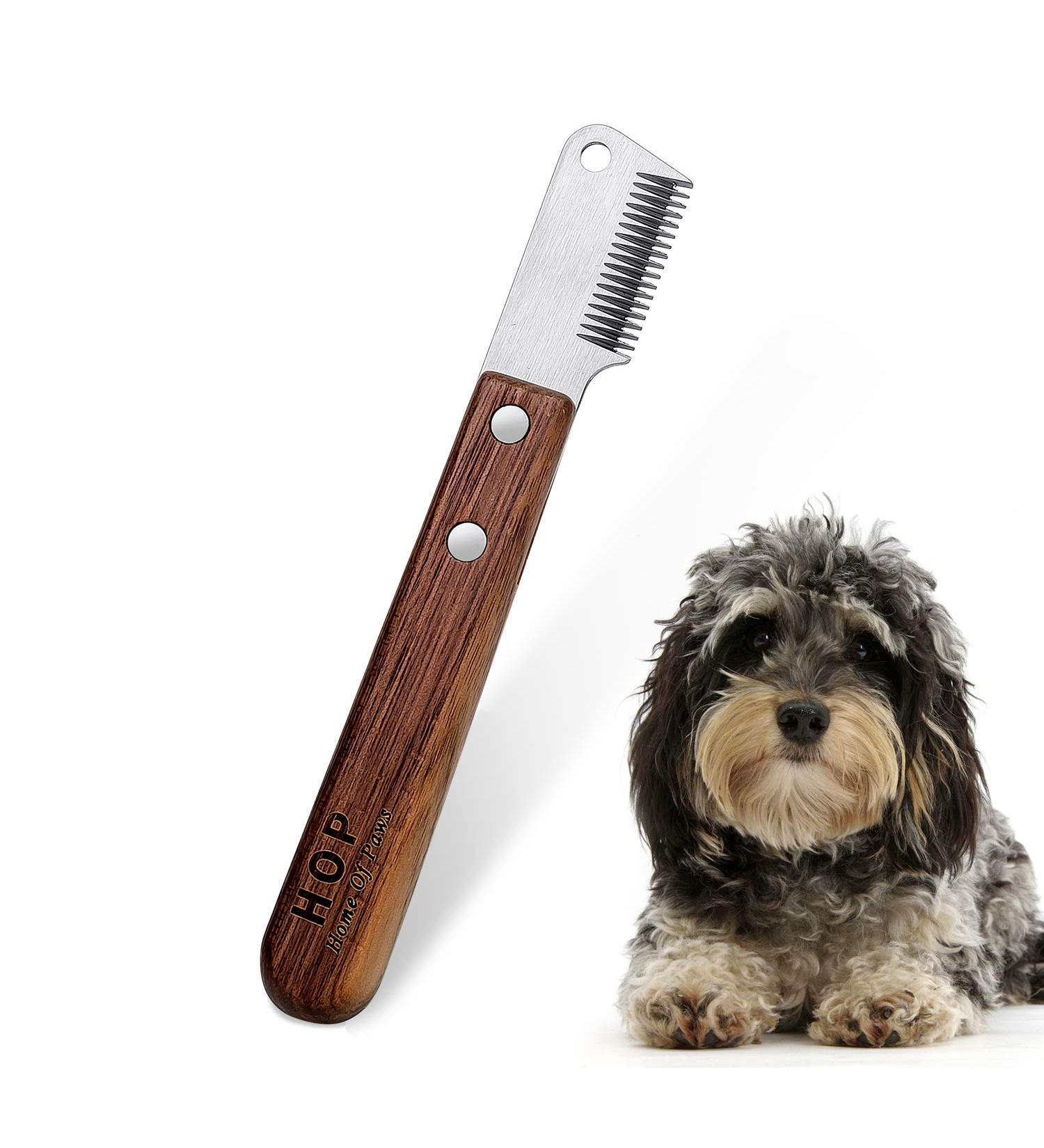Premium Dog Trimmers with Wooden Handle Ideal for Dachshunds Terriers & Medium Breeds | Pet Care Tool for Undercoat Grooming - Buy Online on GoSupps.com