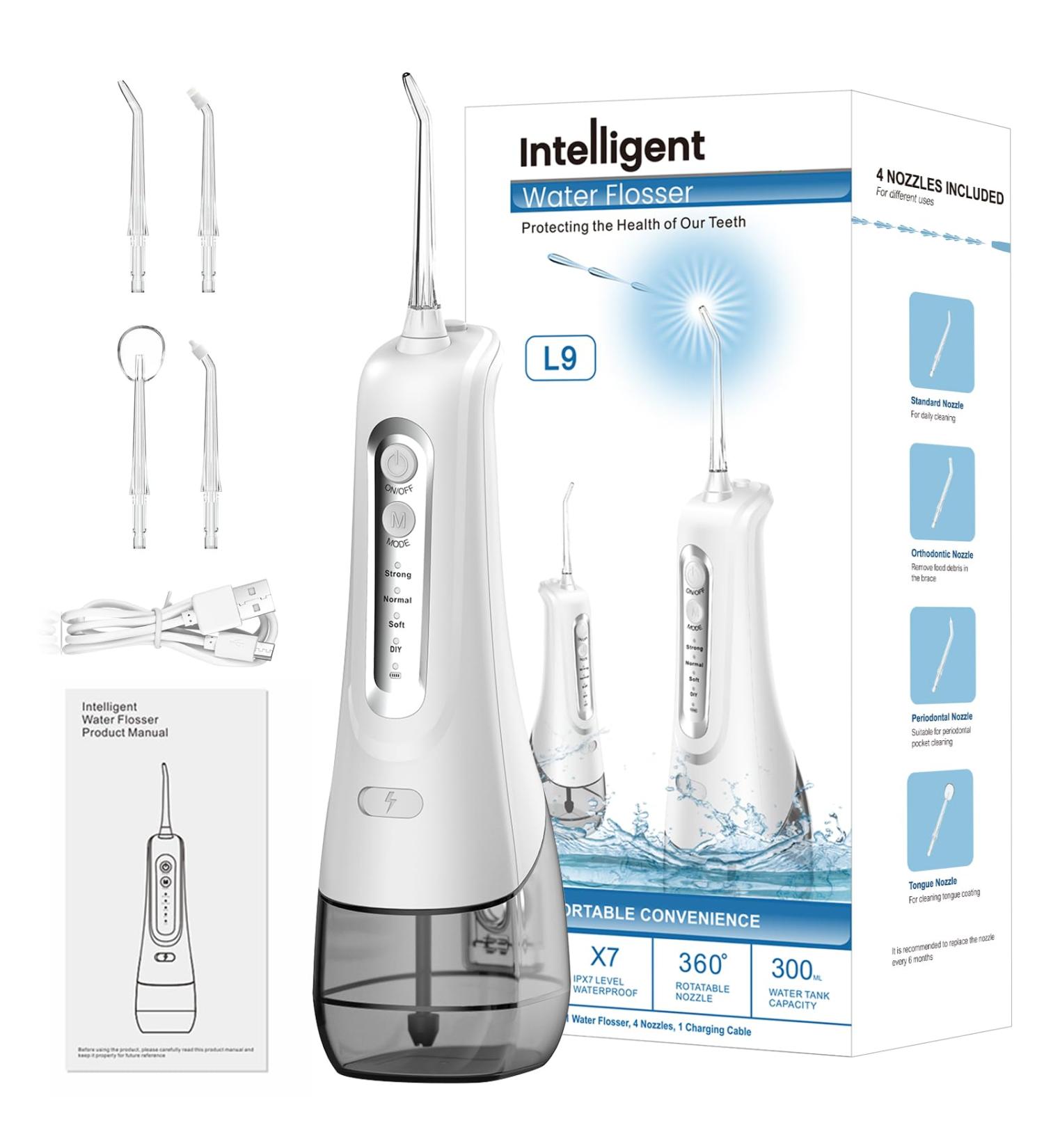 Wireless Mouth Shower - 4 Cleaning Modes IPX7 Waterproof USB Rechargeable Dental Care | Best Portable Tooth Cleaner for Home & Travel - Buy Online on GoSupps.com