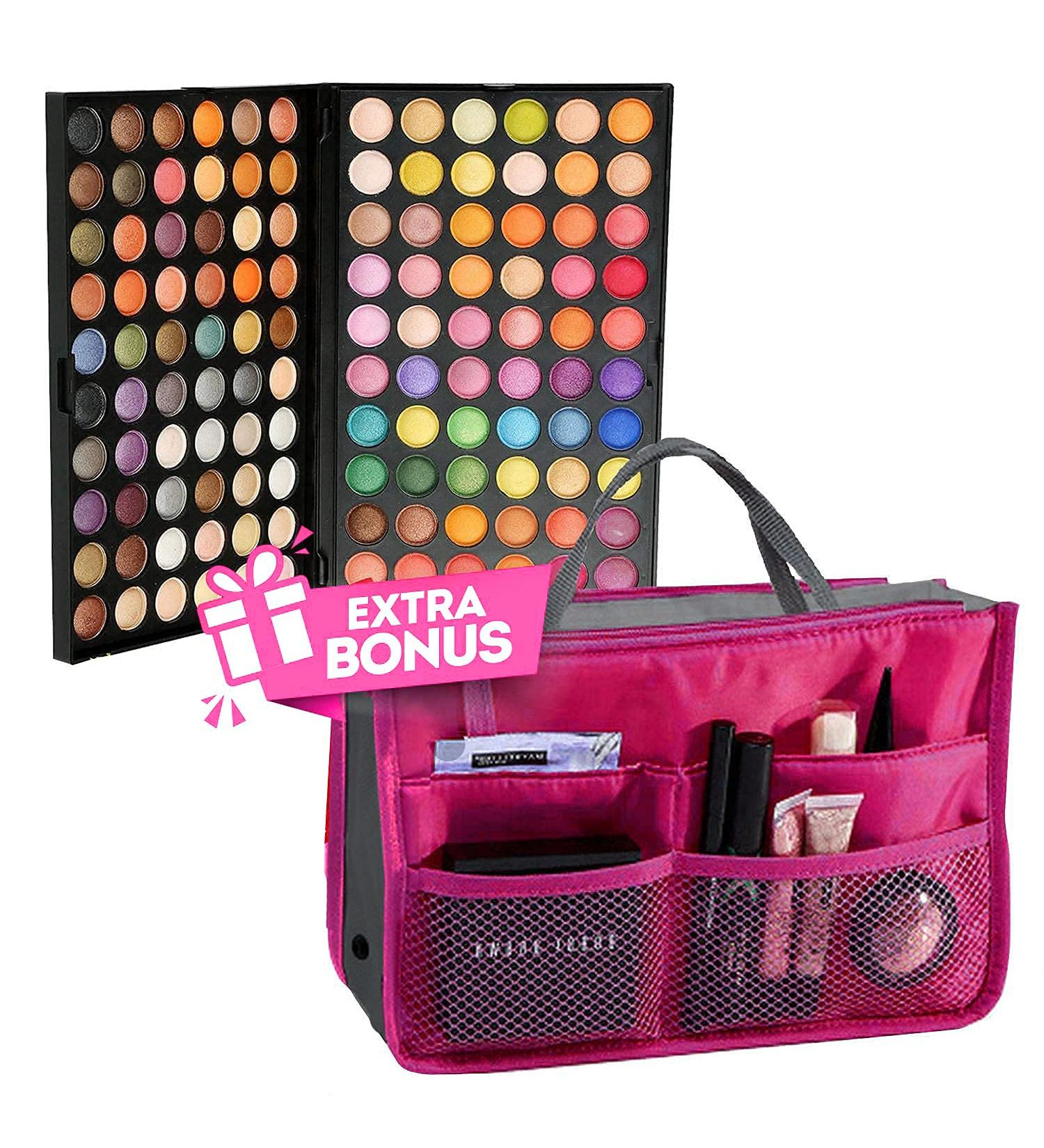 Alayna 120-Color Eyeshadow Palette - Matte, Shimmer & Metallic with Free Cosmetic Bag | Perfect for Women & Girls - Buy Online on GoSupps.com