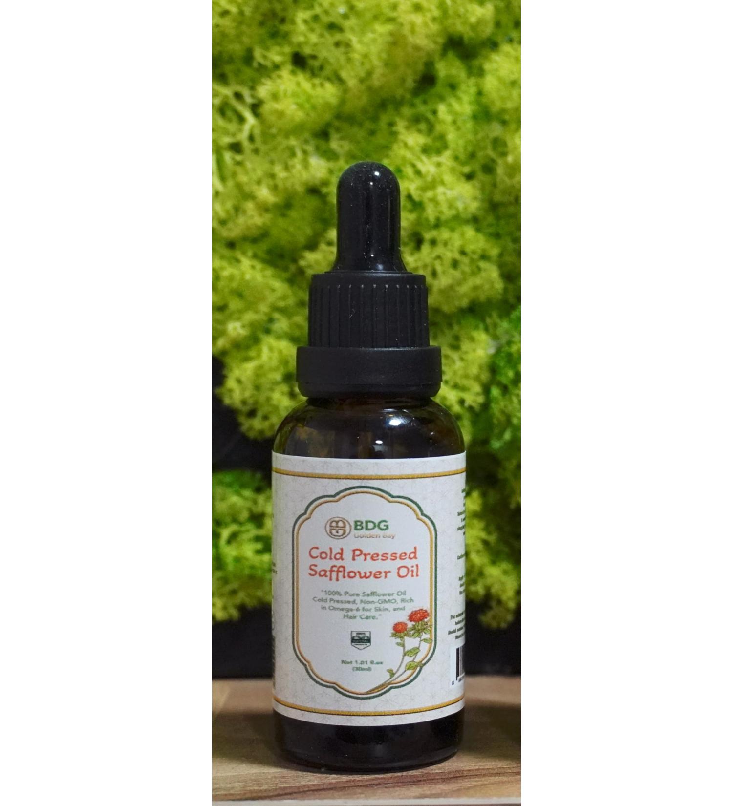 Golden Bay 100% Pure Cold Pressed Safflower Oil - 30 ml | Lightweight Natural Moisturizer for Face Skin & Hair | Non-Comedogenic Rich in Omega-6 - Buy Online on GoSupps.com