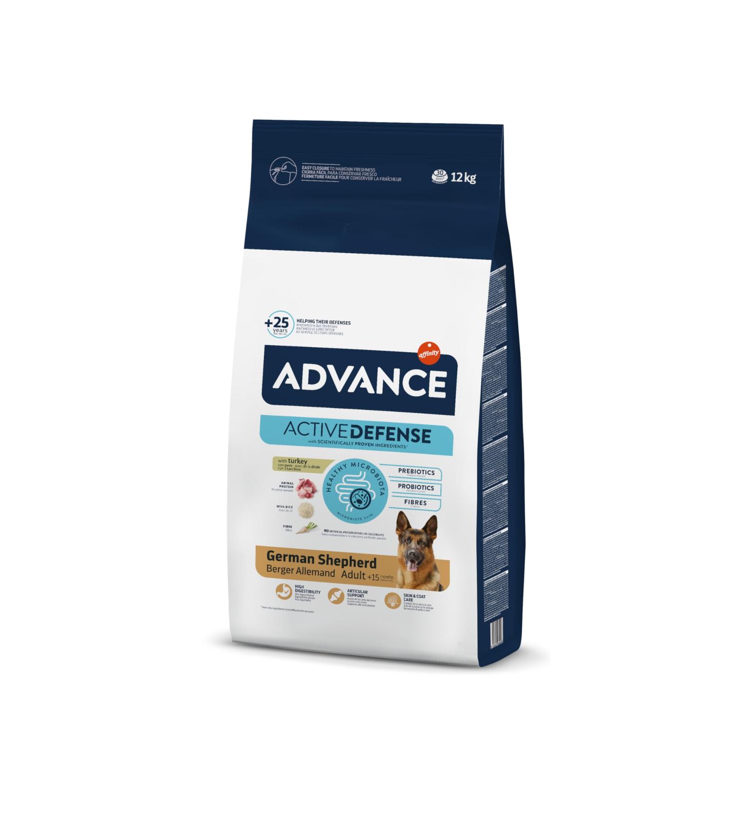 Advance German Shepherd - Adult Dog Food with Turkey - 12kg - Buy Online on GoSupps.com
