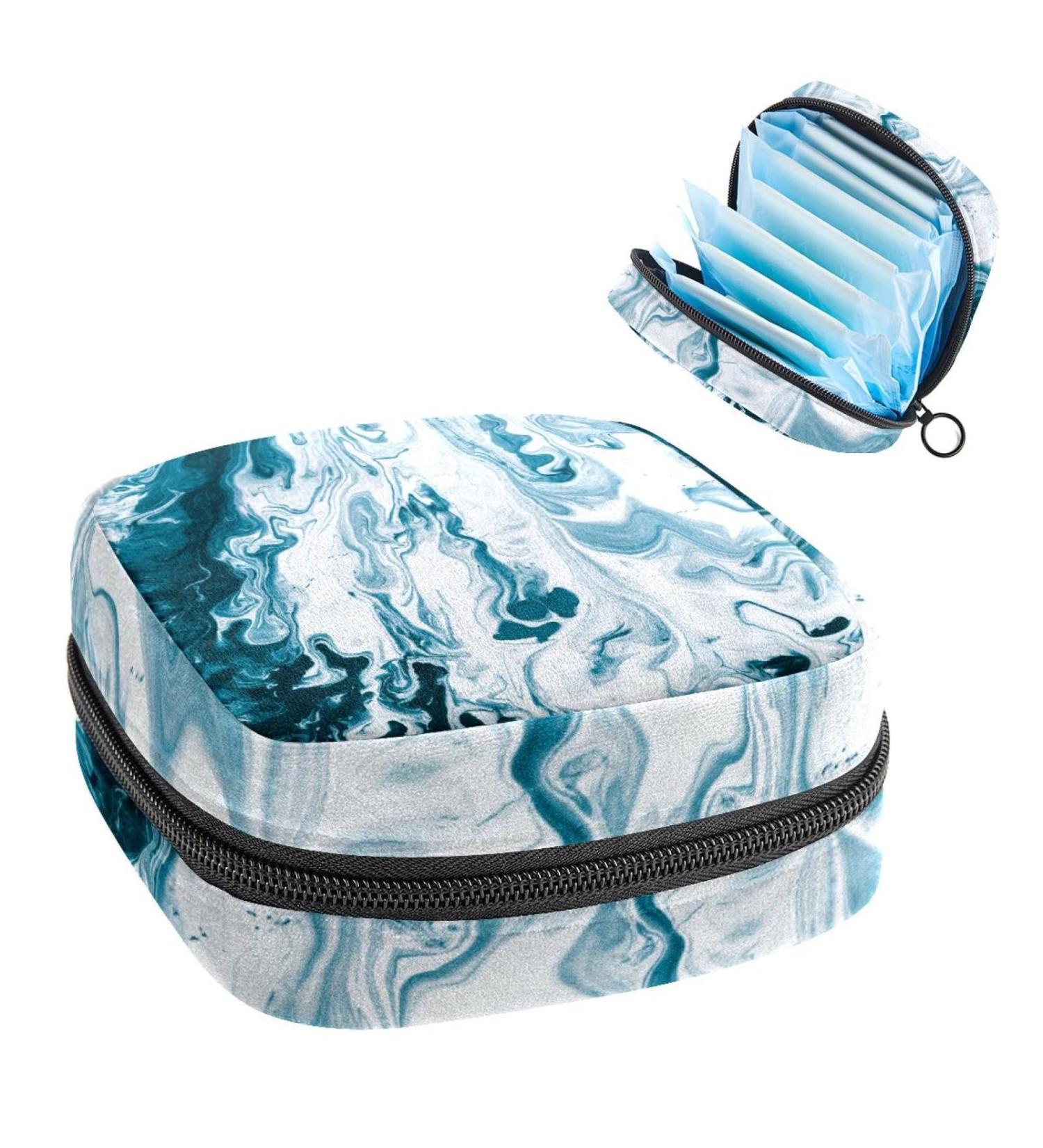 GIAPB Period Bag - Watercolor Marble Period Pouch & Travel Makeup Bag - Buy Online on GoSupps.com