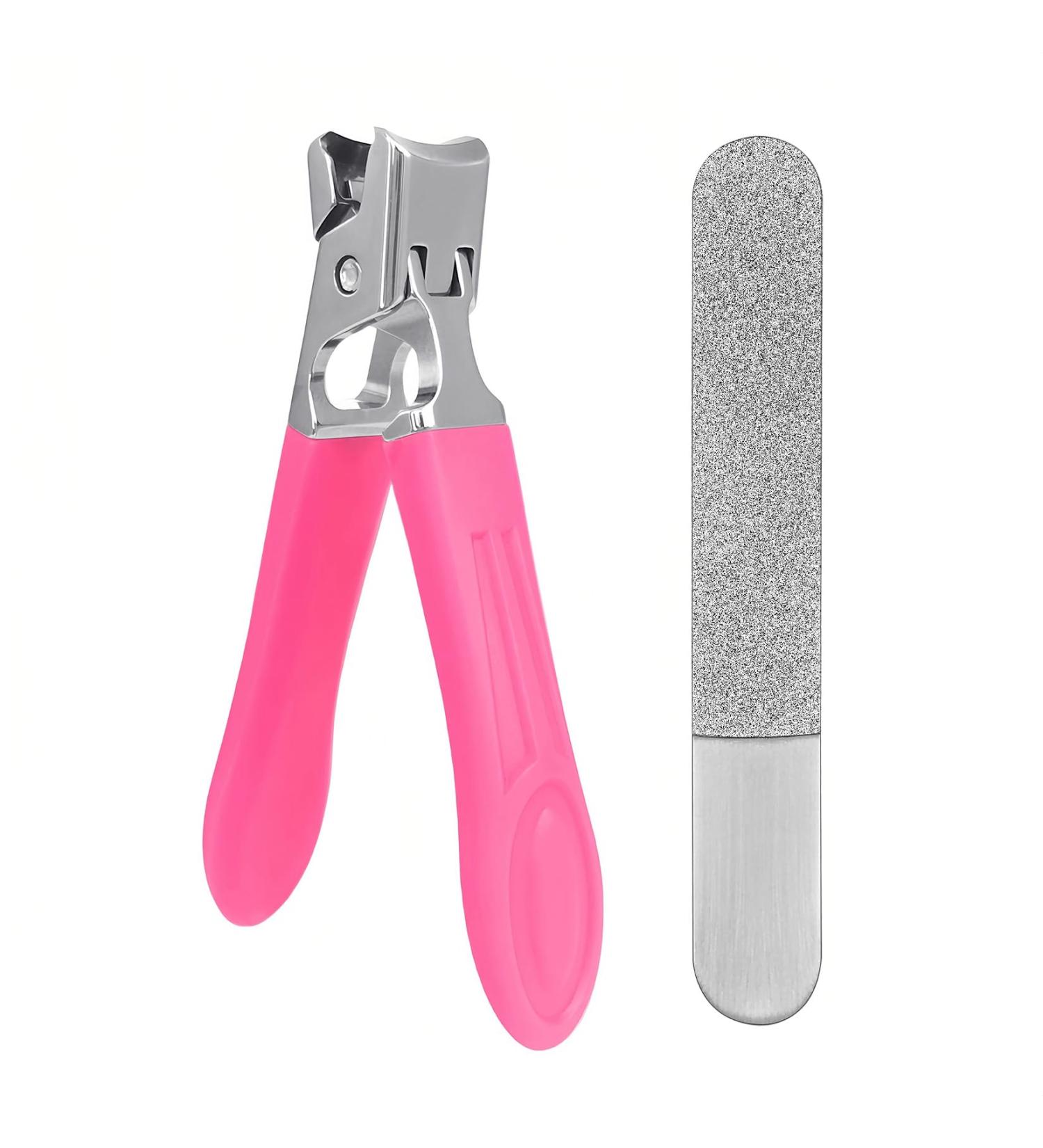Nekoo Nail Clippers for Thick Nails - Ultra Sharp Curved Trimmer for Adults - Mid-Pink - Buy Online on GoSupps.com