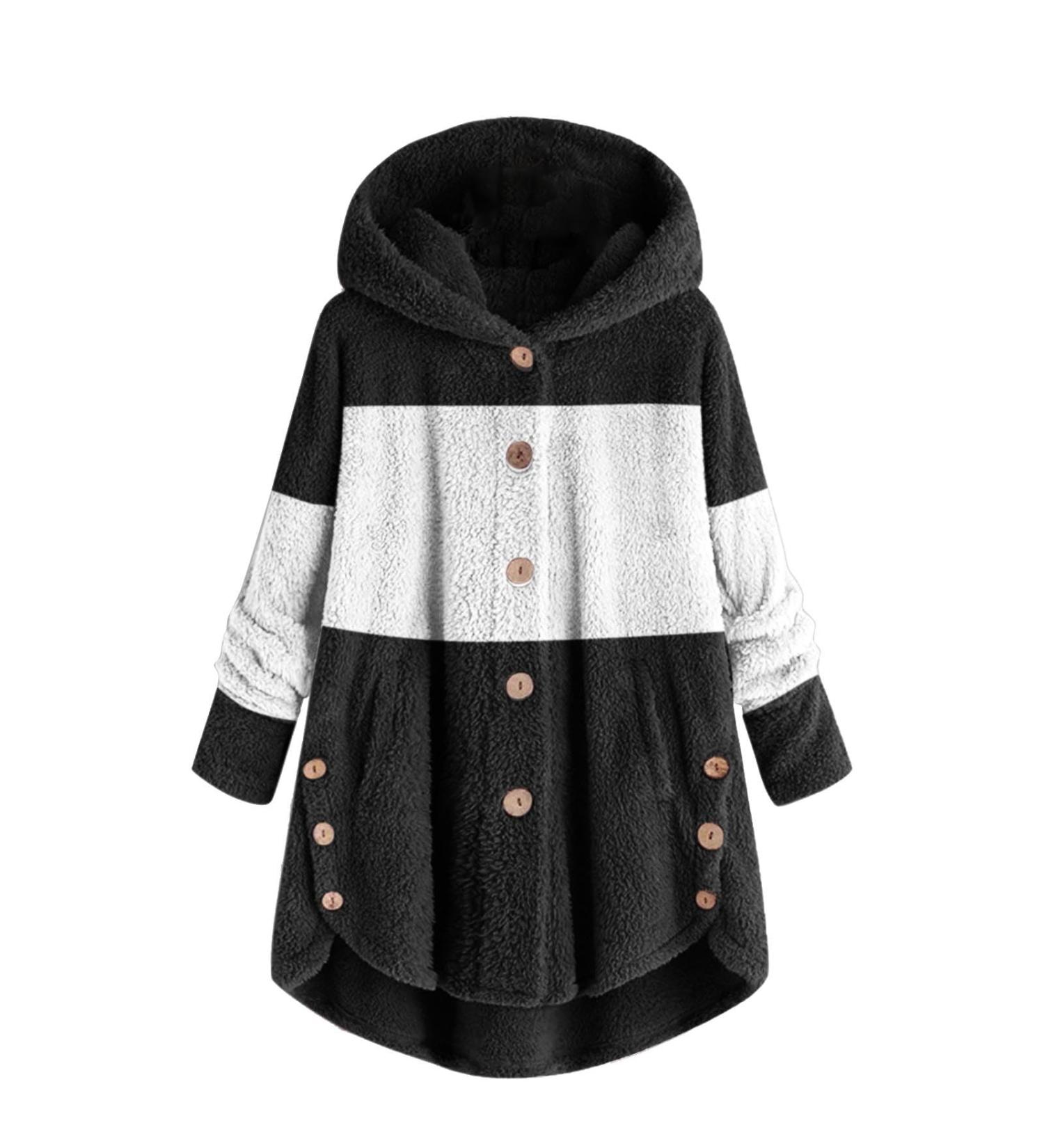 Shop Hanxiulin Oversized Plush Jacket for Women | Warm Lined Fleece Sweater & Hooded Outdoor Tops - Lightweight & Breathable - Buy Online on GoSupps.com