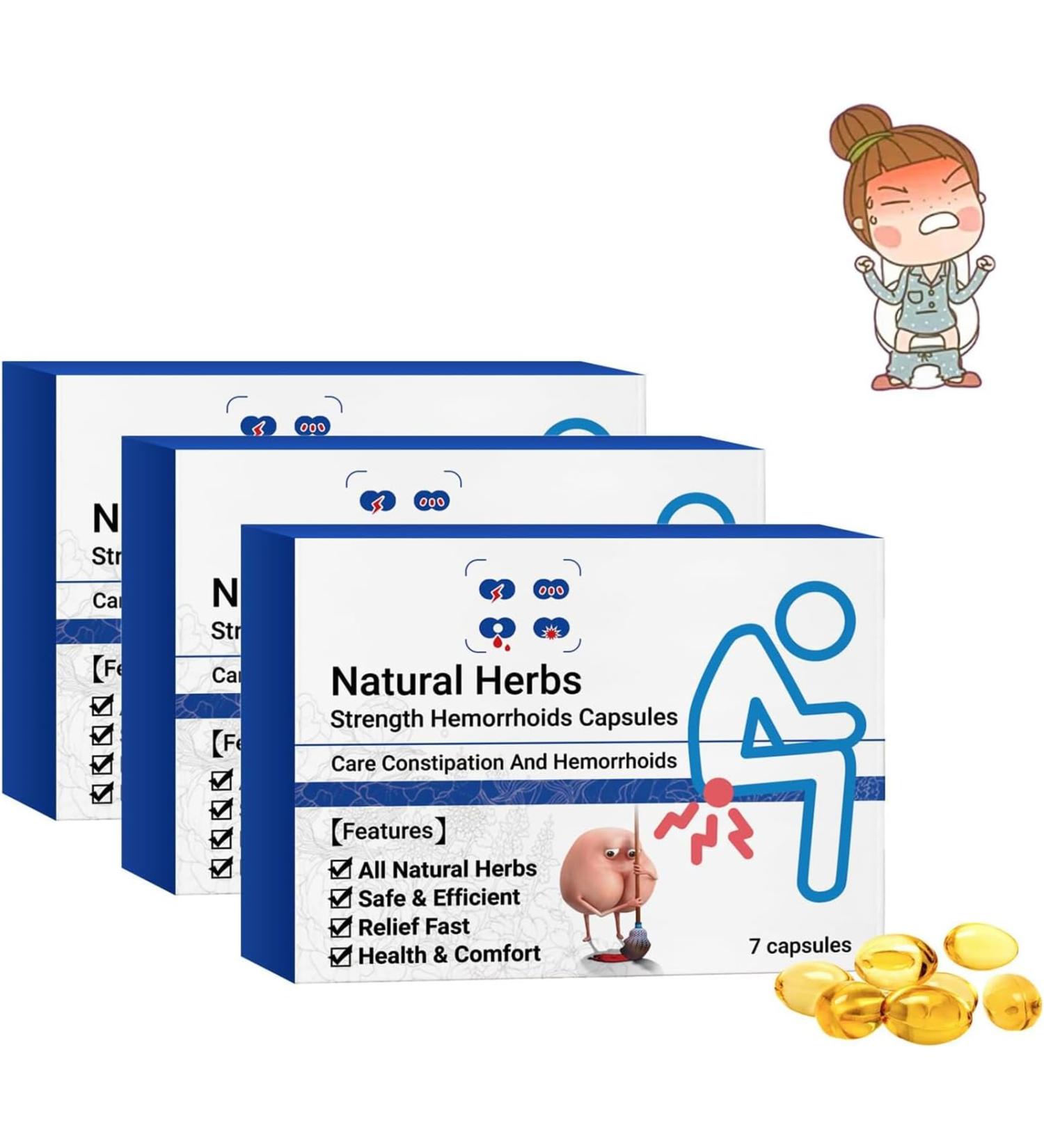 2023 New Best Heca Natural Herbal Strength Hemorrhoid Capsules Natural Hemorrhoid Relief Capsules Pain Or Discomfort Fast Helps Relieve Itching Burning (3 Box) - Buy Online on GoSupps.com