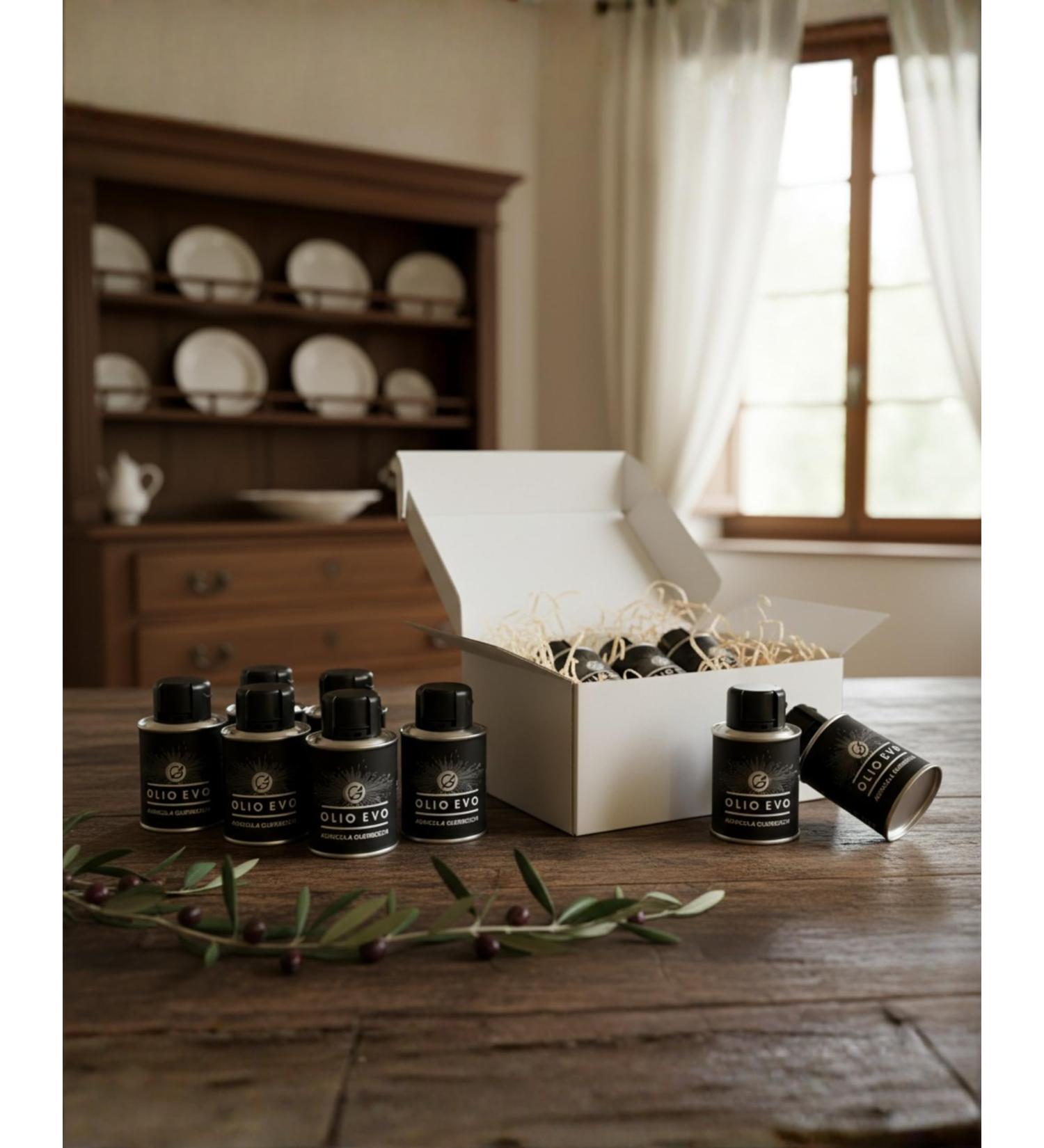  AGRICOLA GUERRESCHI Agricola Guerreschi Gourmet Pack - 100% Italian Extra Virgin Olive Oil - Cold Extracted - EVO100 - ALL ROOTS 624 (EVO100) - 12 x 100ml Cans - Buy Online on GoSupps.com