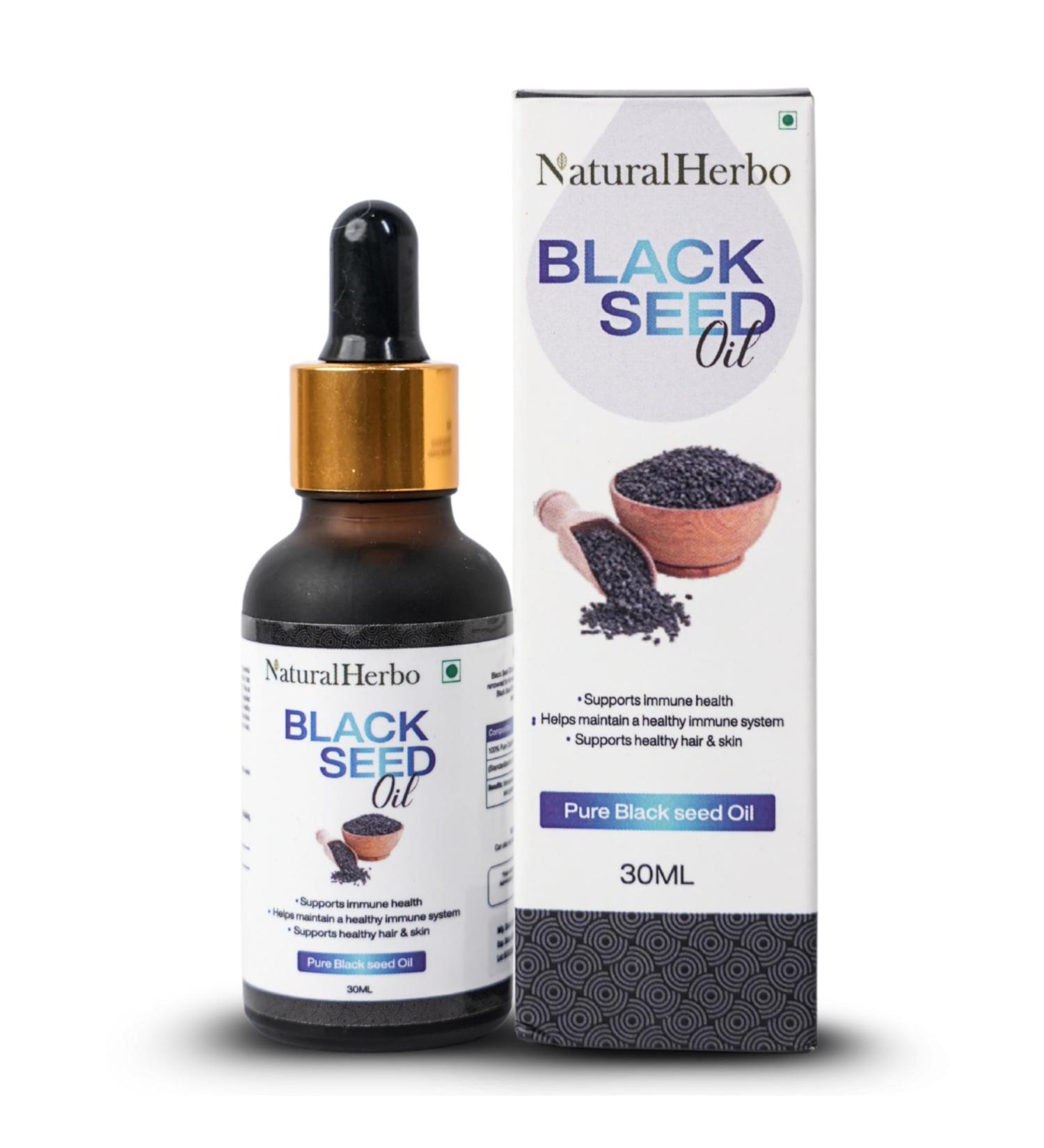 Pure Black Seed Oil 30ml (1 Fl Oz) Cold Pressed Nigella Sativa Herbal Oil for Skin, Hair, Scalp, Joint & Heart Support, Non-GMO Natural Supplement - Buy Online on GoSupps.com