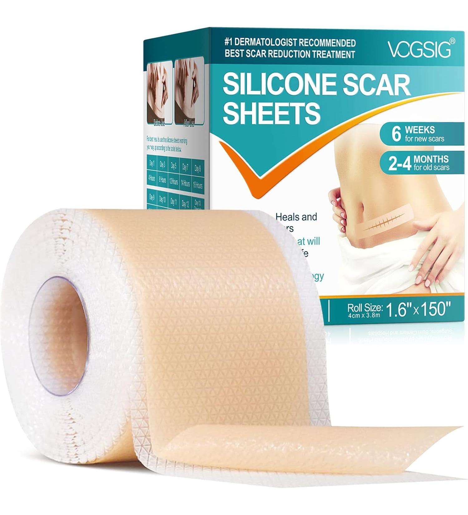VOGSIG - Silicone Scar Sheets 1.6” x 150” Silicone Scar Tape - Buy Online on GoSupps.com