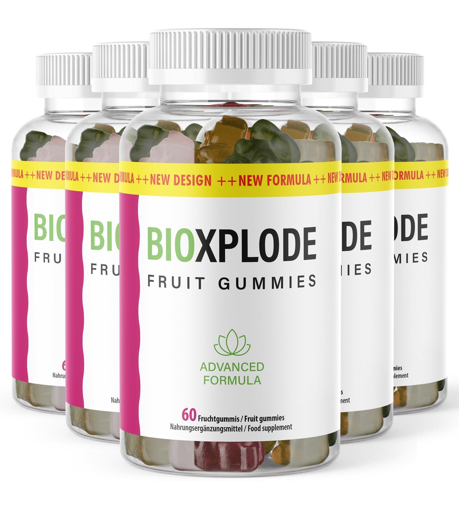 Bioxplode gummy bears Original |Bioxplode gummy bears - Bioxplode rubber base original with natural herbal aroma - fruit rubber - 60 rubber 5x