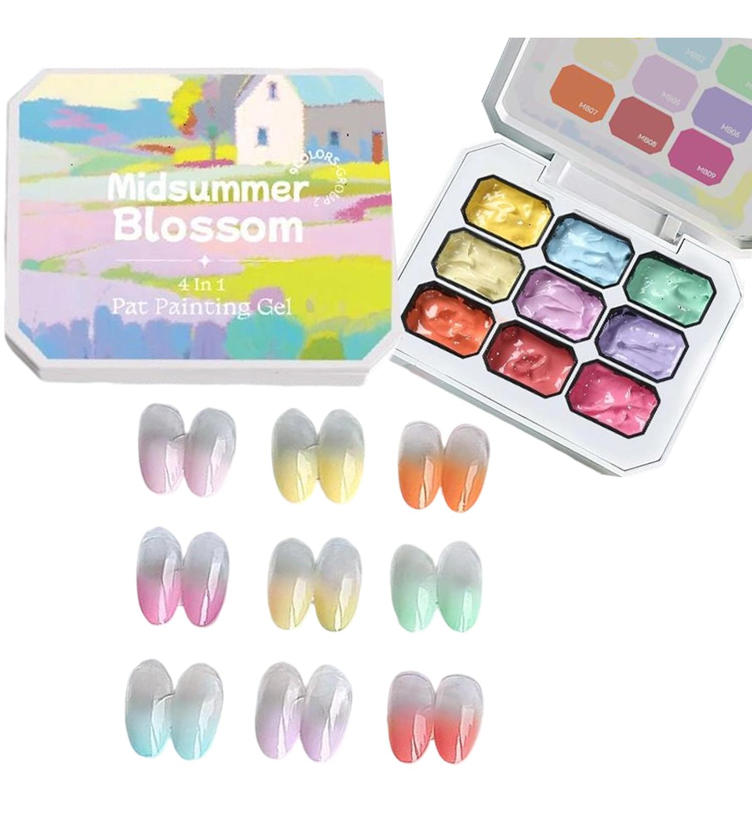 Gel de peinture Gradient de 9 couleurs 2 5 pouces sans gel UV essuyage formule de durcissement LED durable dynamique pour la beaut personnelle salon domicile arts cr atifs professionnel o - Buy Online on GoSupps.com