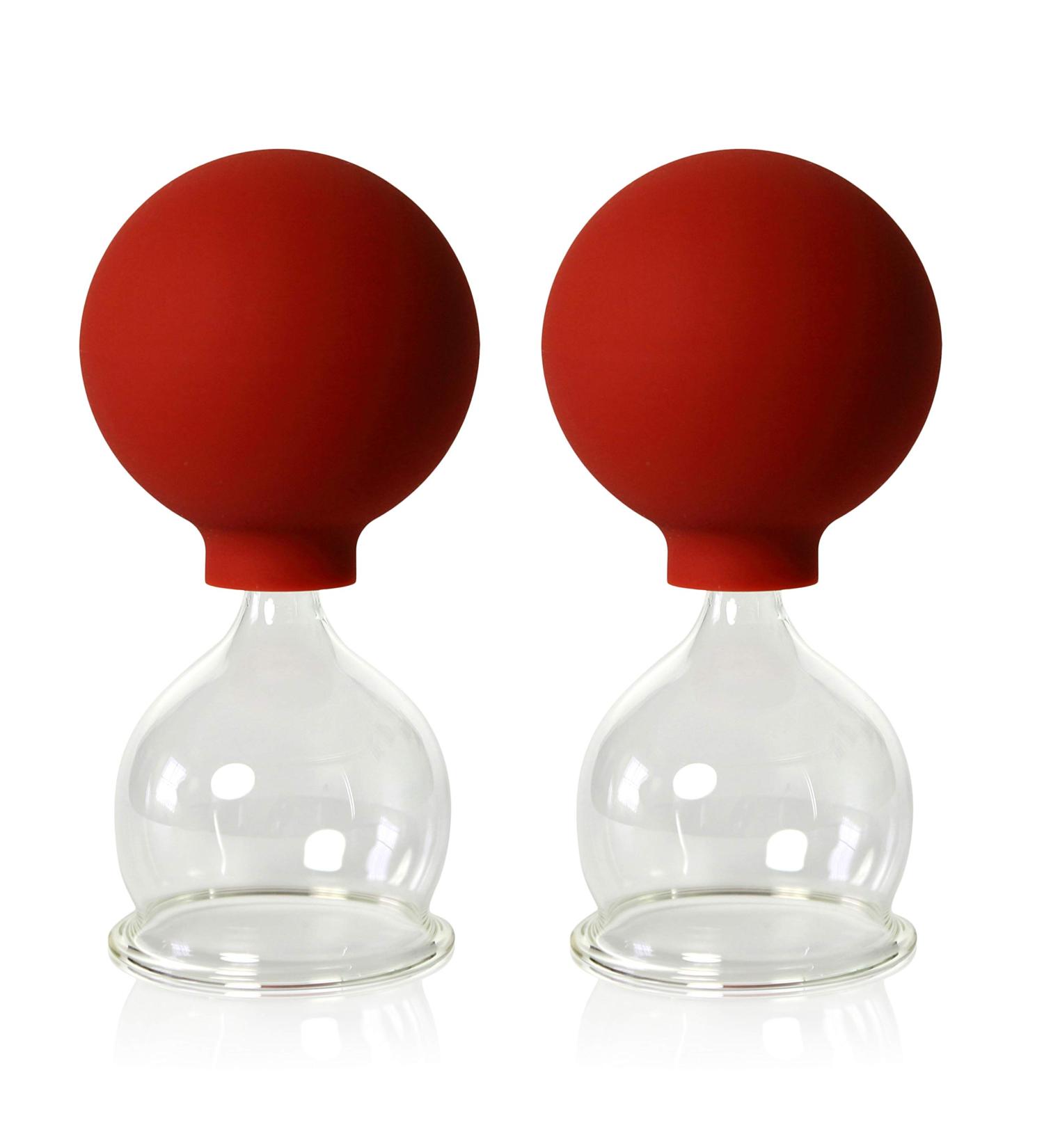 Shop Lauschaer Glass Cupping Glasses (2 Pack 45mm) - Professional Fireless Cupping Jars for Medical Use - Buy Online on GoSupps.com