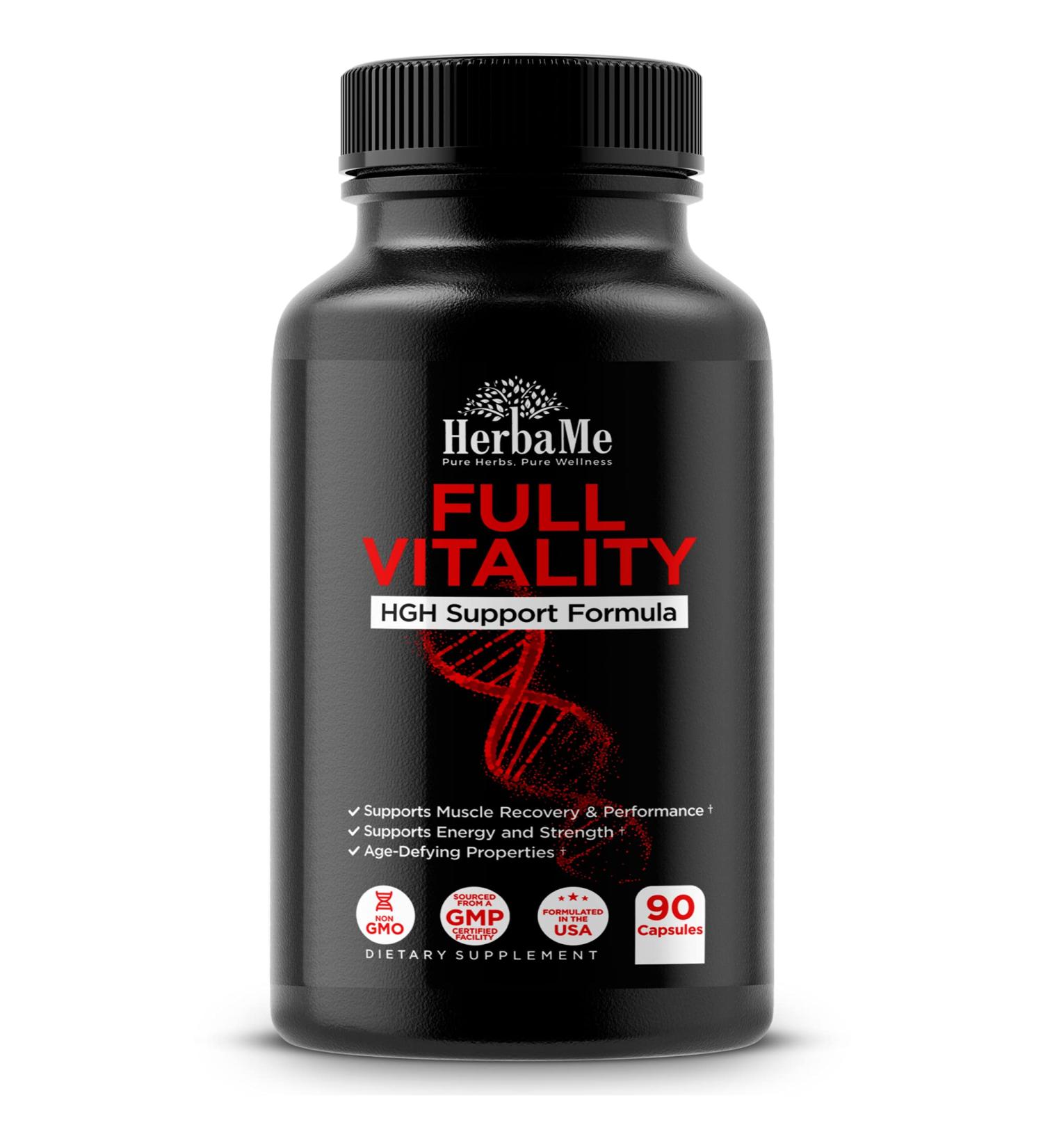 HerbaMe HGH Supplements 90 Capsules - Muscle Building & Growth Formula for Men and Women - Buy Online on GoSupps.com