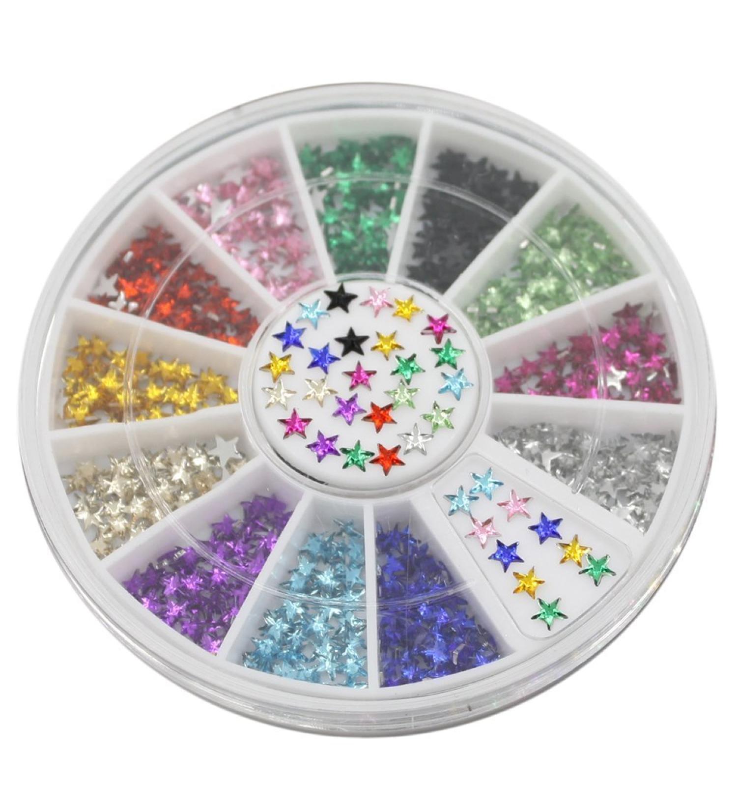 Gemini_mall Diamante Rhinestone Crystal Stars Nail Art Decal Tips Glitters Stickers Decoration - Buy Online on GoSupps.com