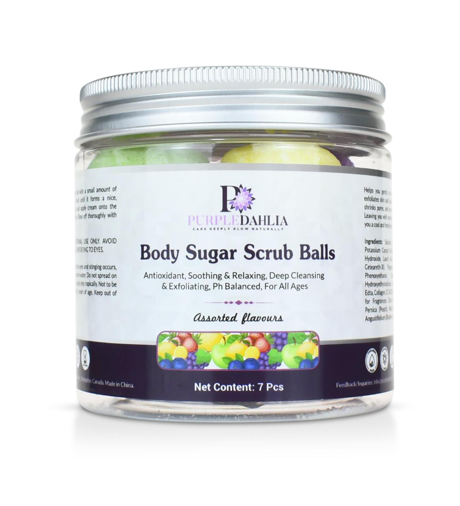 Body Sugar Scrub Balls - Assorted Flavors | Exfoliating & Moisturizing Scrub for Hands & Feet - Buy Online on GoSupps.com