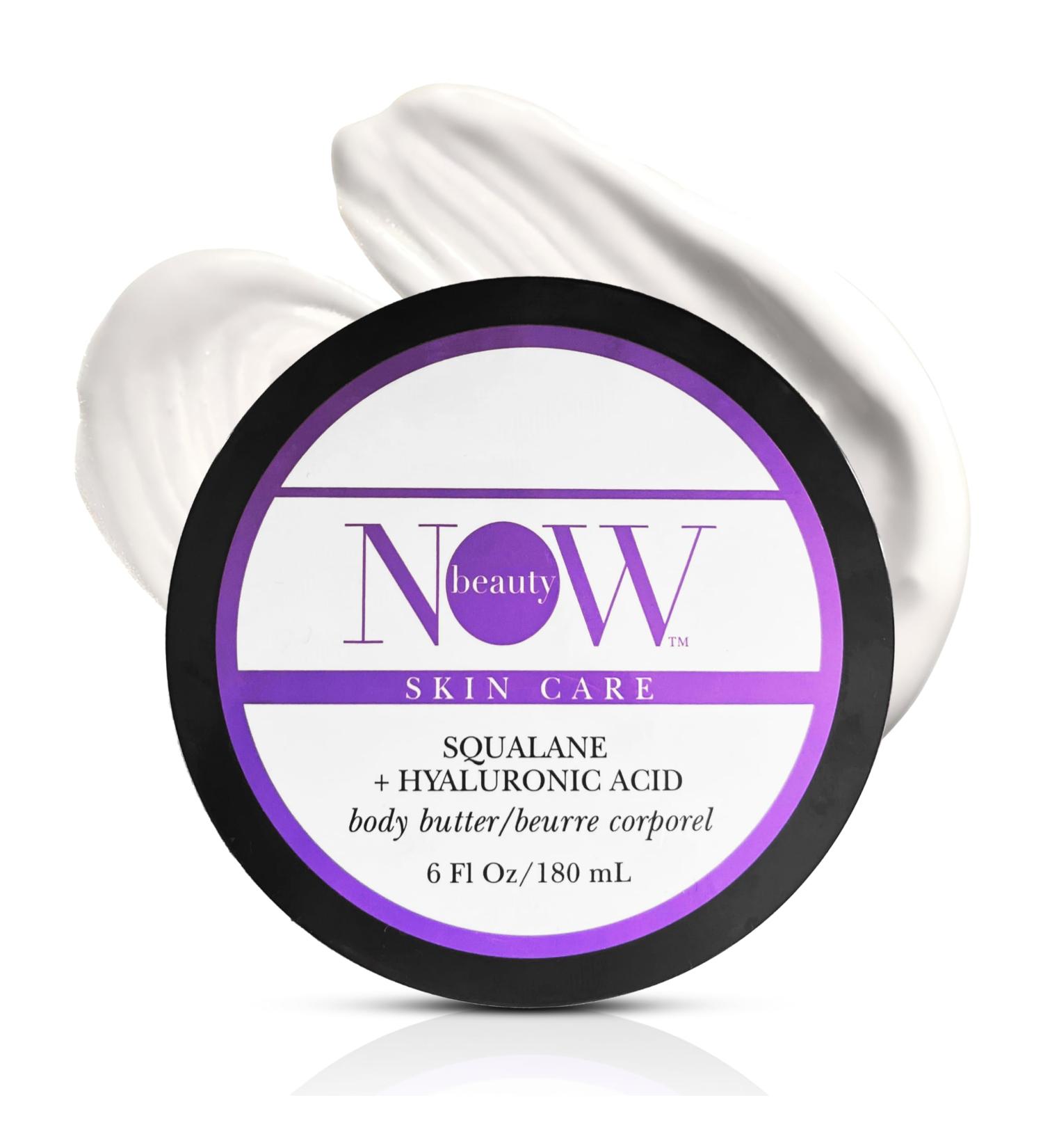 Squalane Body Butter - Hydrating Lotion with Hyaluronic Acid & Coconut Oil | Moisturizing Cream for Dry Skin | 6 oz Pack - Buy Online on GoSupps.com