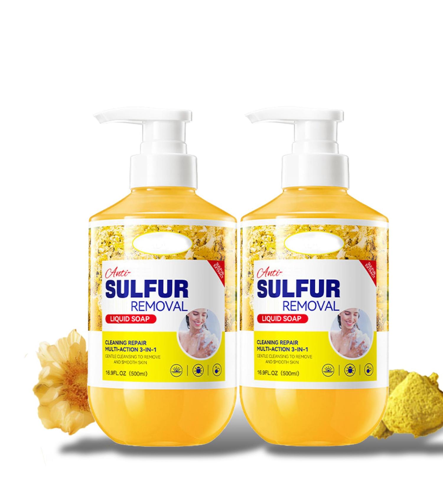  Generisch 2 x Sulphur Shower Gel 1000ml - Skin Care and Effectively Cleanses - Radiant Skin - Buy Online on GoSupps.com