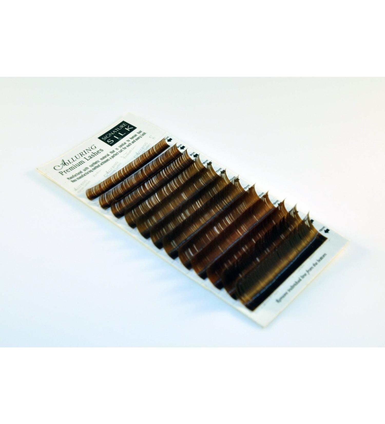 Alluring Signature Silk Lashes Dark BROWN C Curl .20MIX