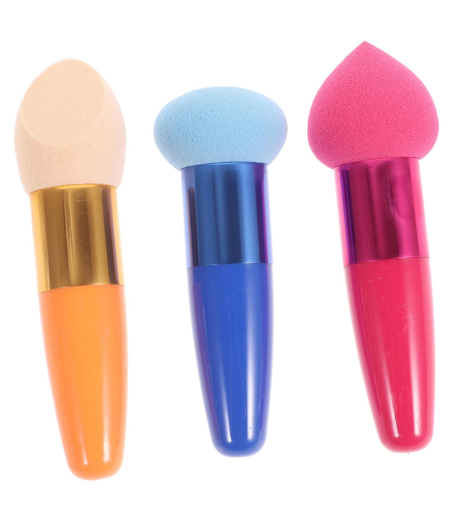 Ipetboom 3pc Concealer Sponge Cream Foundation Brush Sponge Stick Makeup Gel Removing Tool Mushroom Facial Foundation Makeup for Powder Cream Lip Brush Travel Paint Eyes - Buy Online on GoSupps.com