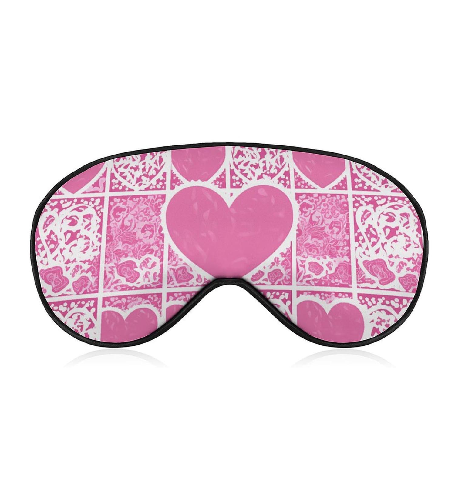 Soft Adjustable Sleep Mask | Comfortable Eye Cover for Travel & Relaxation - Love Heart Design for Men & Women - Buy Online on GoSupps.com