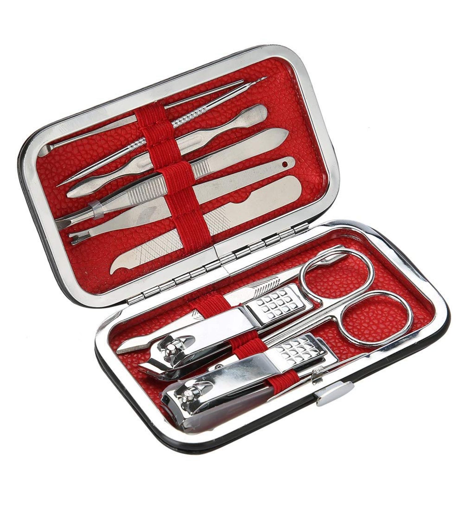 Nail Manicure Kit Silver Colour Nail Manicure set Nail Clipper Trimmer Set for Home Salon - Buy Online on GoSupps.com