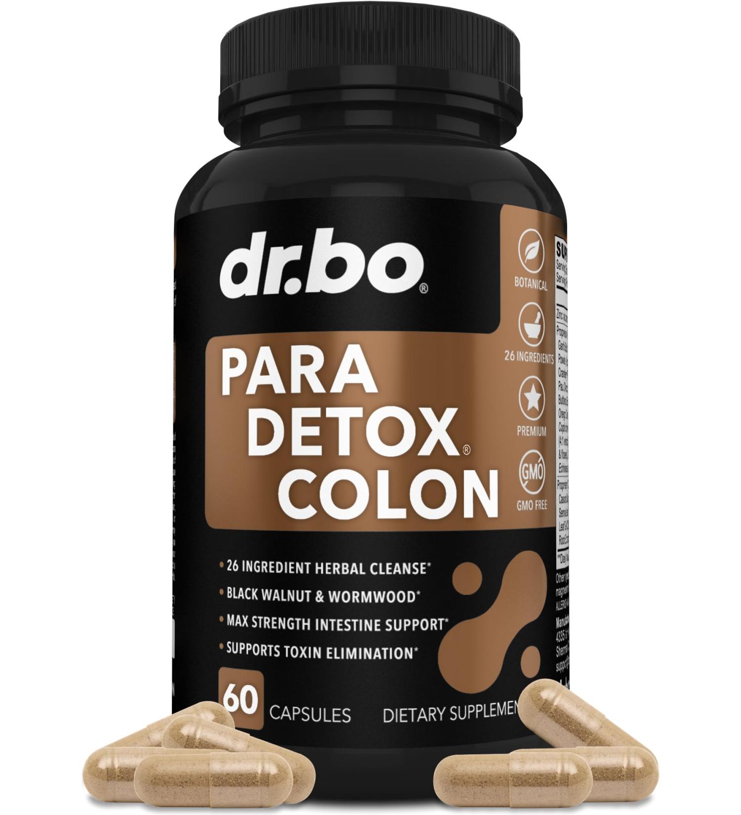 Colon Cleanse Pills - Natural Detox Supplement for Stomach Health | Herbal Wormwood Black Walnut & Clove - Intestinal Cleanser for Men Women & Kids - Buy Online on GoSupps.com
