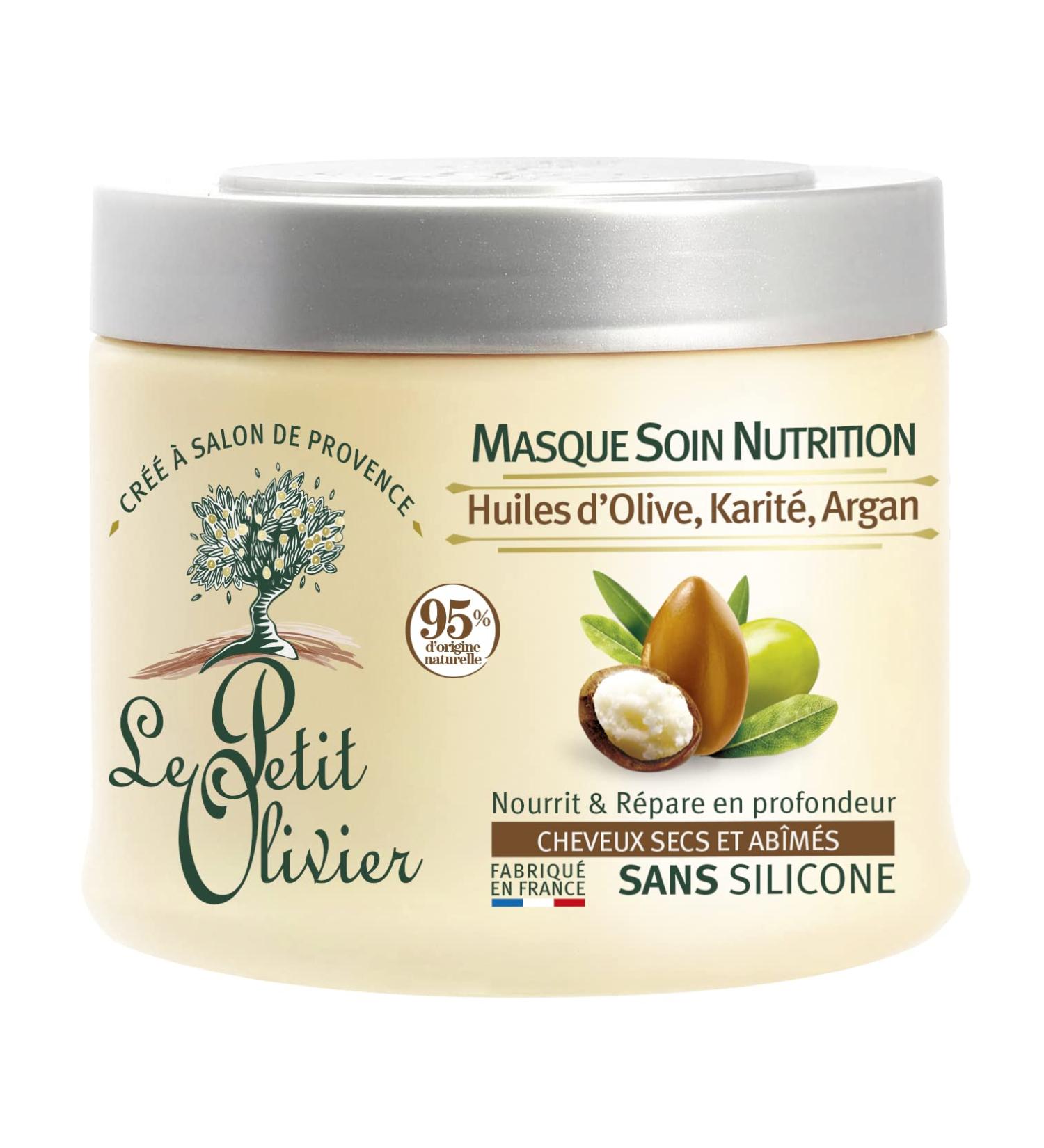 Le Petit Olivier Nutrition Mask for Dry & Damaged Hair - 11.15 oz - Moisturizing Hair Mask with Olive Shea & Argan Oils - Paraben & Sulfate-Free - Natural Ingredients - Fast Results - Buy Online on GoSupps.com