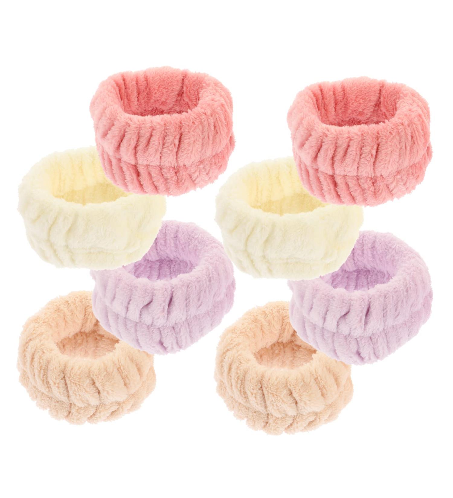 PACKOVE 8pi ces Bracelets Nettoyants pour Visage Flanelle Portables et Pratiques Lot pour Femmes et Voyages - Buy Online on GoSupps.com