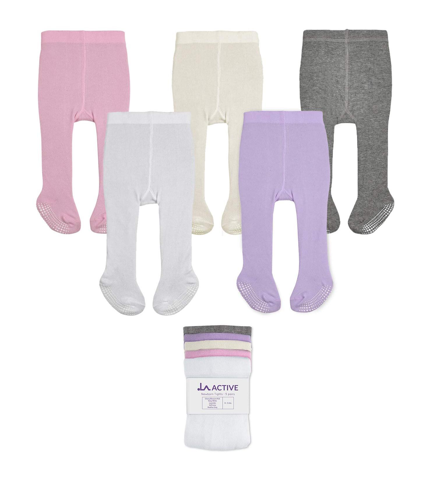 LA Active Baby Tights - Cozy Warm Non Skid Winter Tights 3-6 Months - 5 Pairs - Buy Online on GoSupps.com