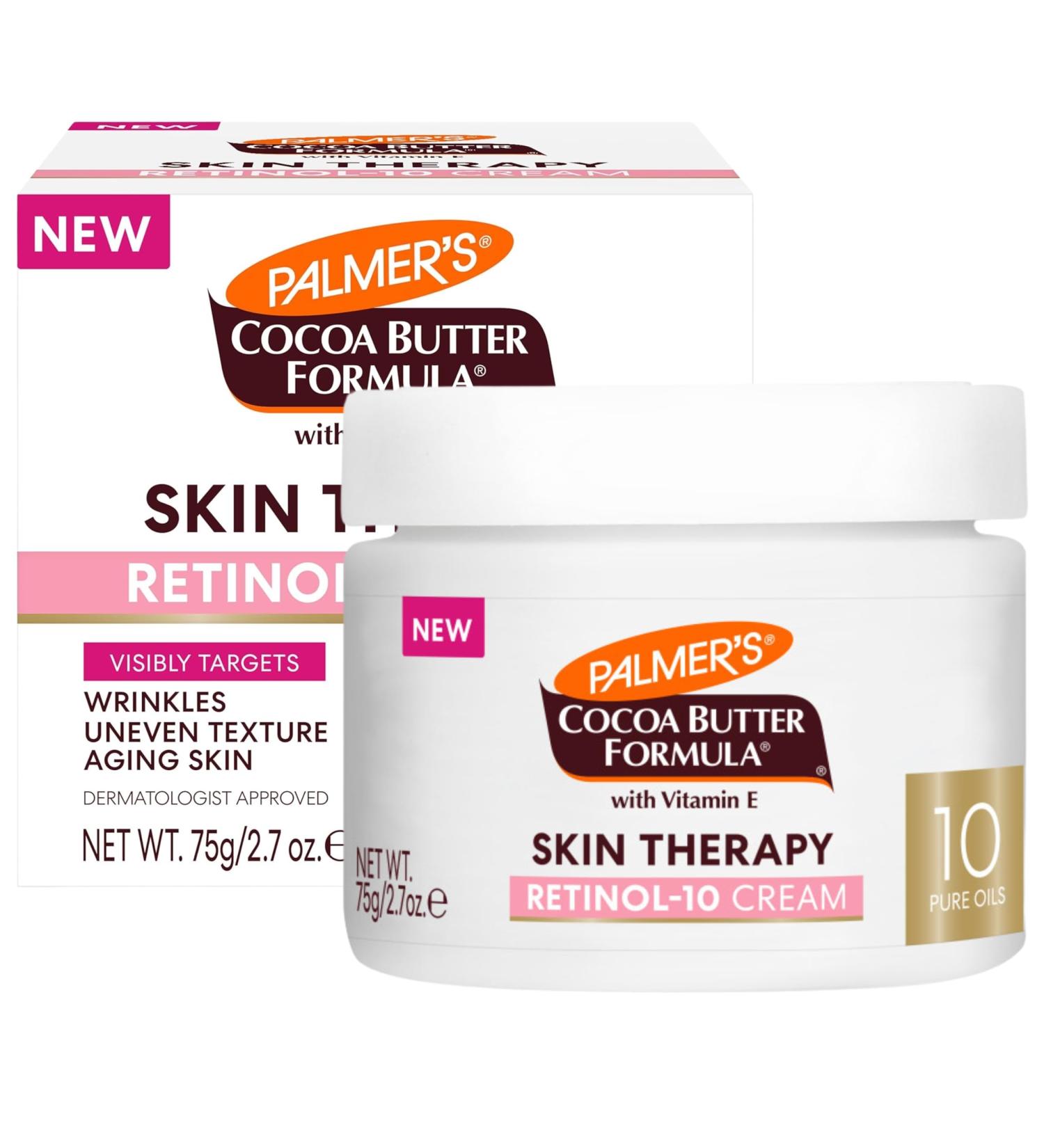 Palmer's Cocoa Butter Formula Face Cream Skin Therapy Retinol-10 Moisturizer 2.7 Oz Vitamin E & Hyaluronic Acid Helps Reduce Fine Lines & Uneven Skin Tone 48Hr Moisture Dermatologist Approved - Buy Online on GoSupps.com