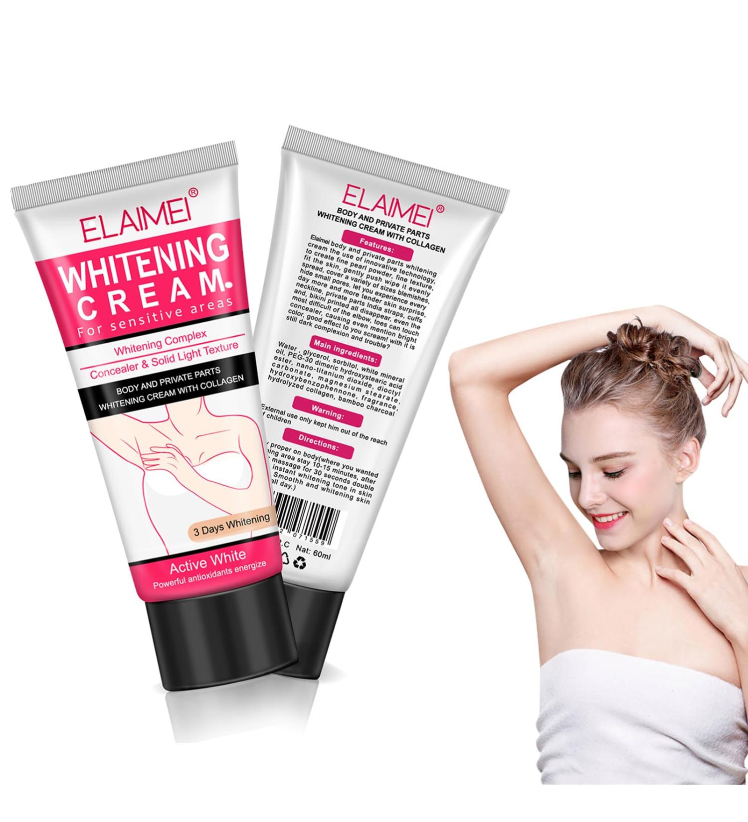 Skin Lightening Cream Underarm Whitening Products Whitening Cream for Underarm Inner Thigh and Bikini Areas Skin Bleaching Cream for Quickly Absorb & Reduce Odor Smoothing Non-Greasy - Buy Online on GoSupps.com