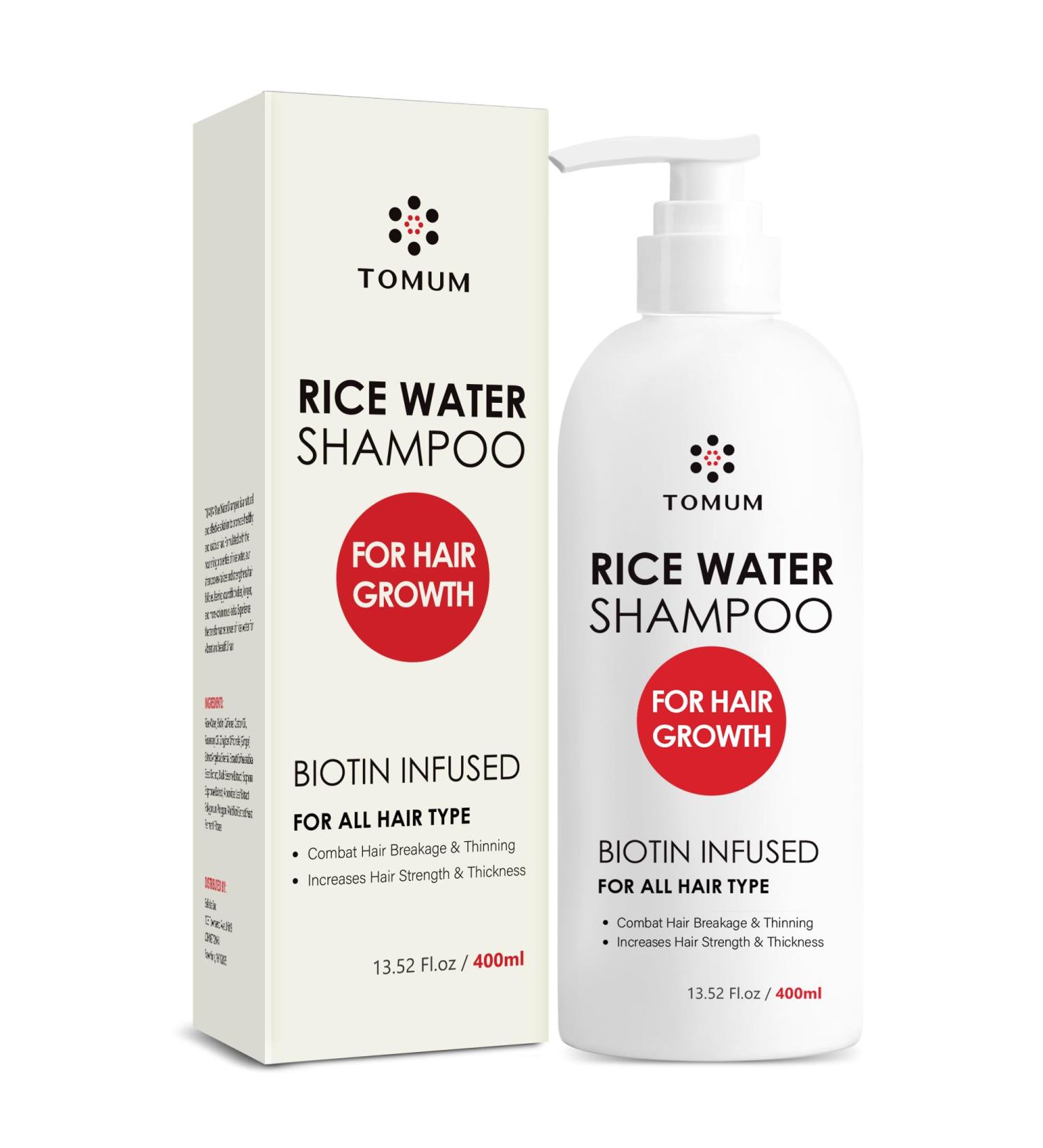 Hair Growth Shampoo for Men & Women | Advanced Rice Water Formula Biotin-Enriched for Thicker Stronger Hair - Natural Solution for Thinning & Hair Loss - Buy Online on GoSupps.com