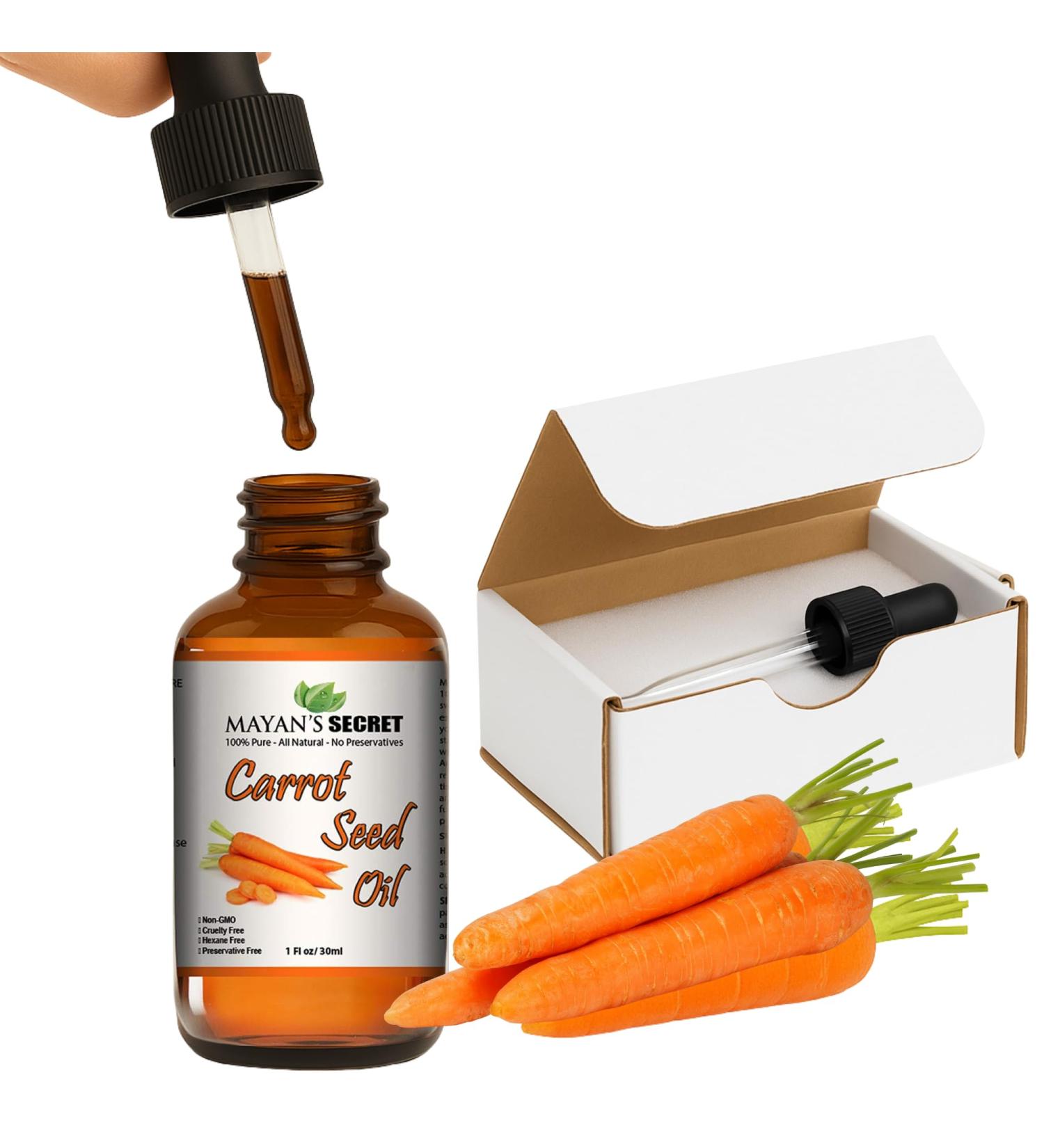 Mayan's Secret Carrot Seed Oil Pure Steam Distilled Regenerate Skin tissue - Buy Online on GoSupps.com