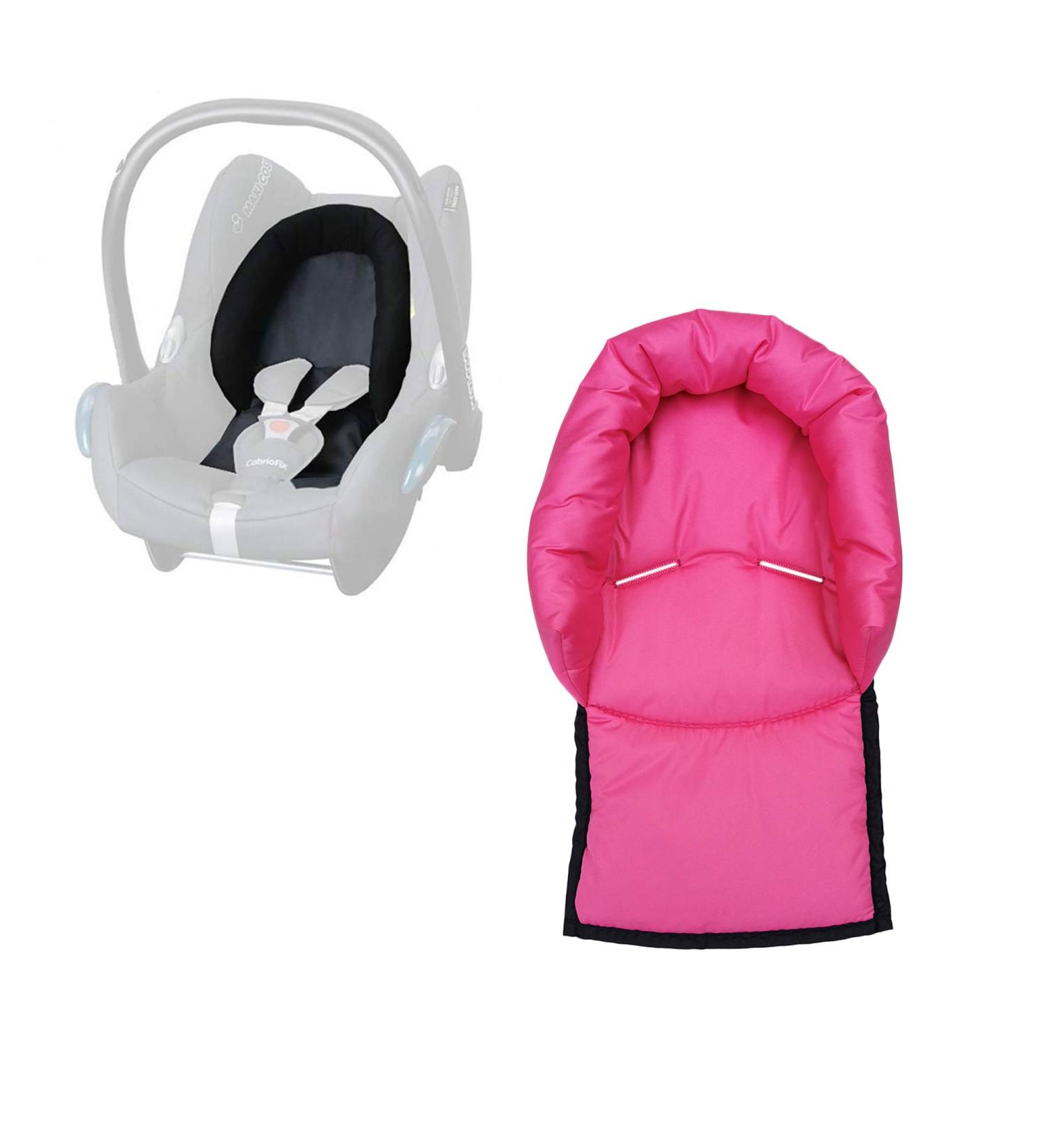 Aveanit Compatible with Maxi Cosi Baby Infant Car Seat Travel Neck Head Support Pillow Hugger Universal (Pink - Waterproof)