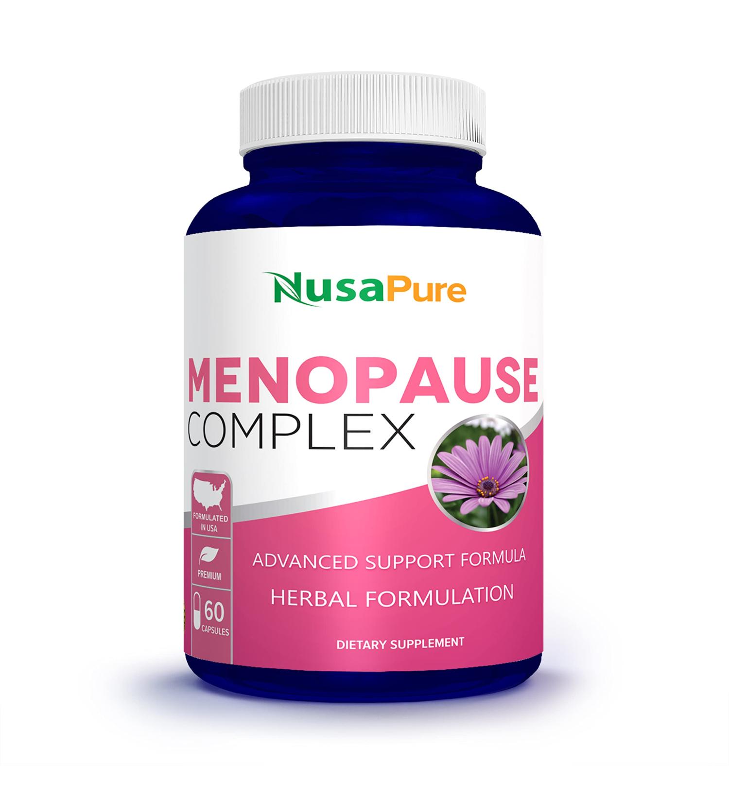 Menopause Complex with Black Cohosh - 60 Capsules | Herbal Ingredients for Menopausal Relief - Buy Online on GoSupps.com