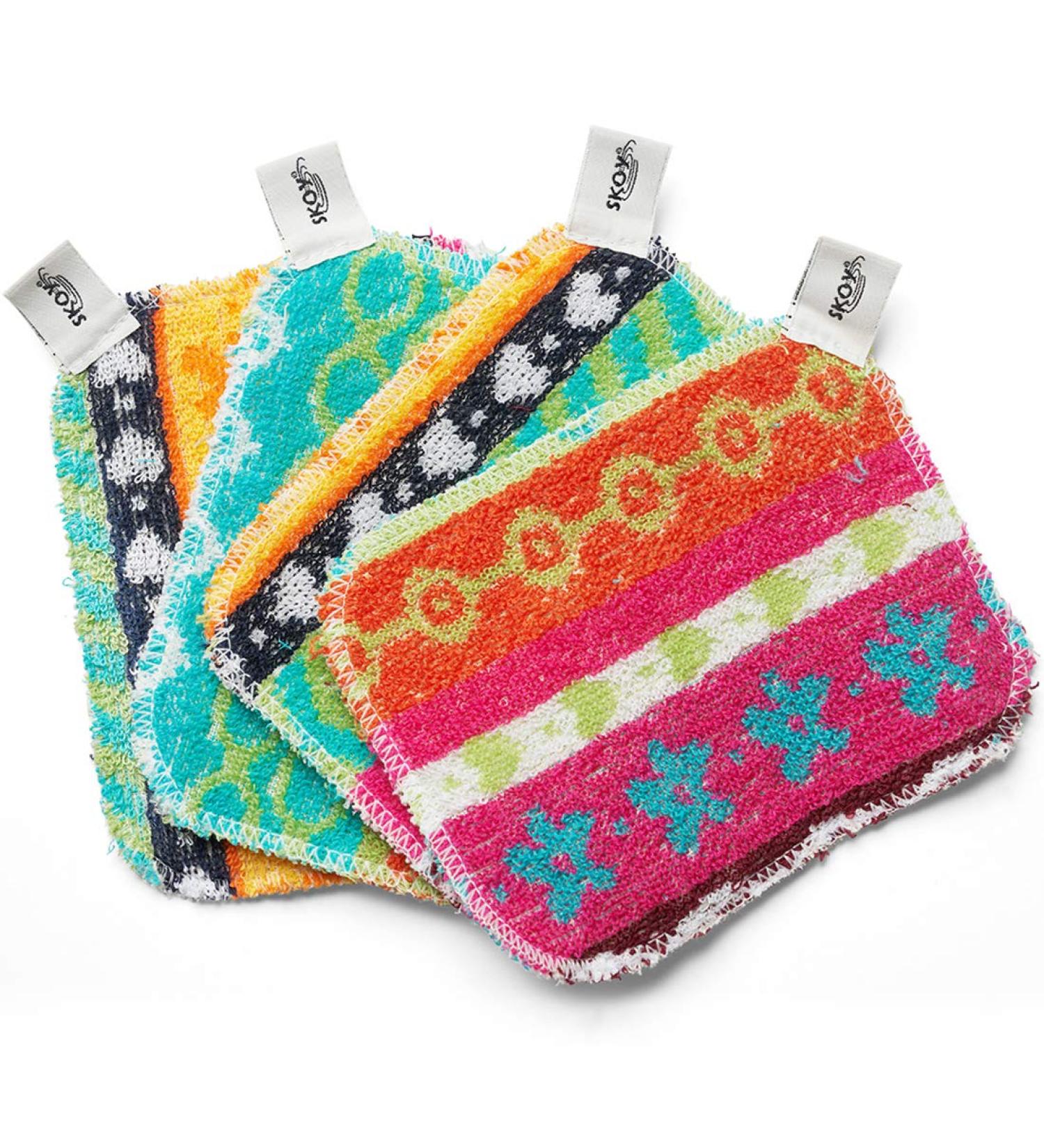 Skoy Scrub - Non-Scratching Reusable Kitchen Scrub - Eco-Friendly, Dishwasher Safe - 4-Pack, Assorted Colors - Buy Online on GoSupps.com