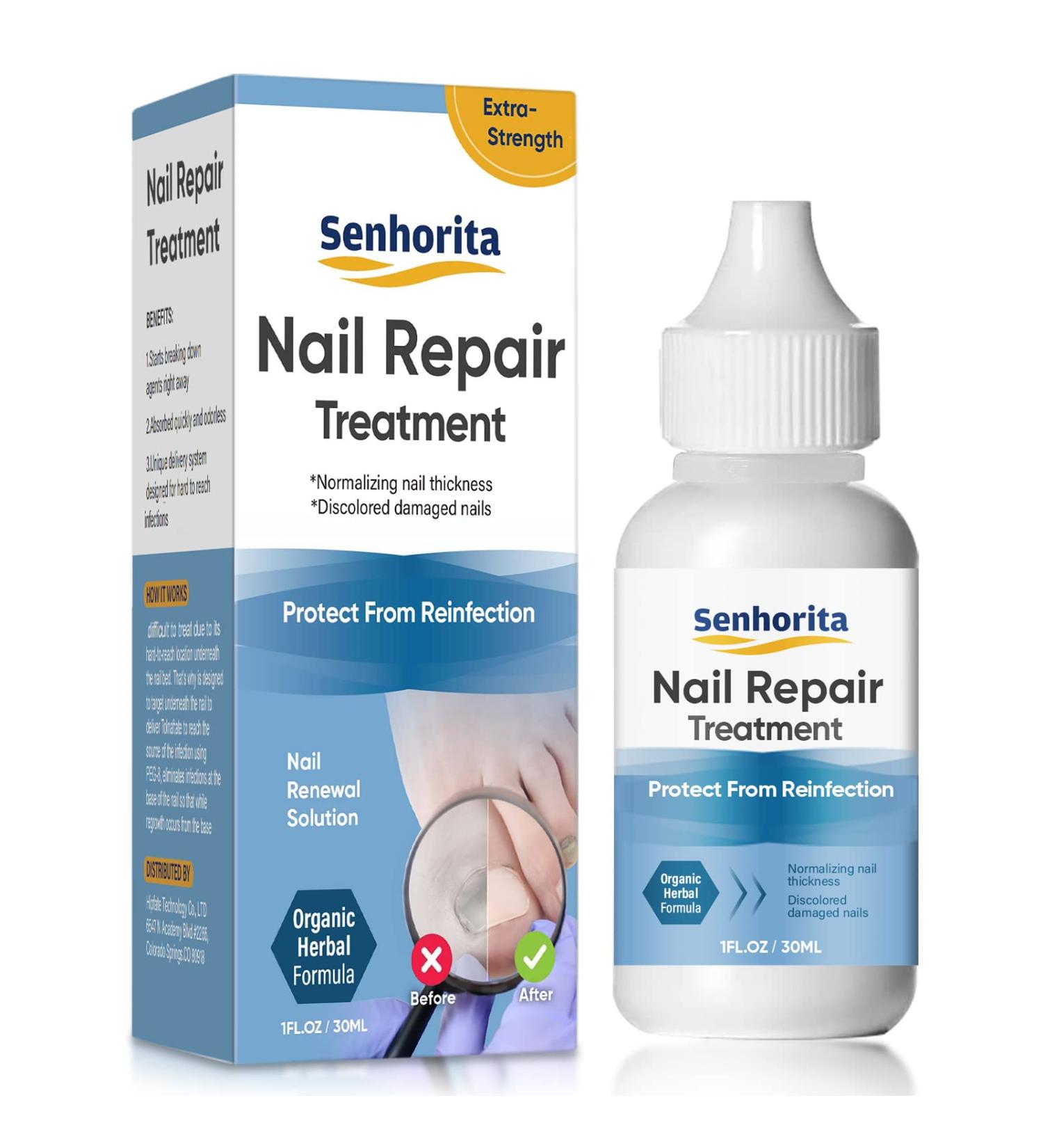 Extra Strength Nail Repair Drop for Toenail Fungus Treatment - Restores Appearance of Discolored Nails - Natural Herbal Extract - 1 Count - Buy Online on GoSupps.com