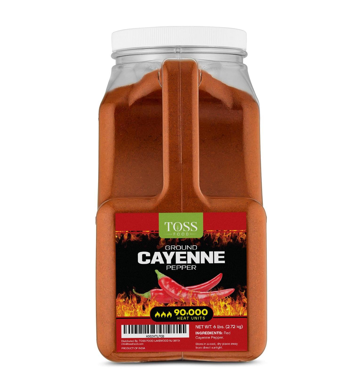 TOSS Extreme Hot Red Cayenne Pepper 90000 Heat Units - 6 LB Commercial Kitchen Spice - Buy Online on GoSupps.com