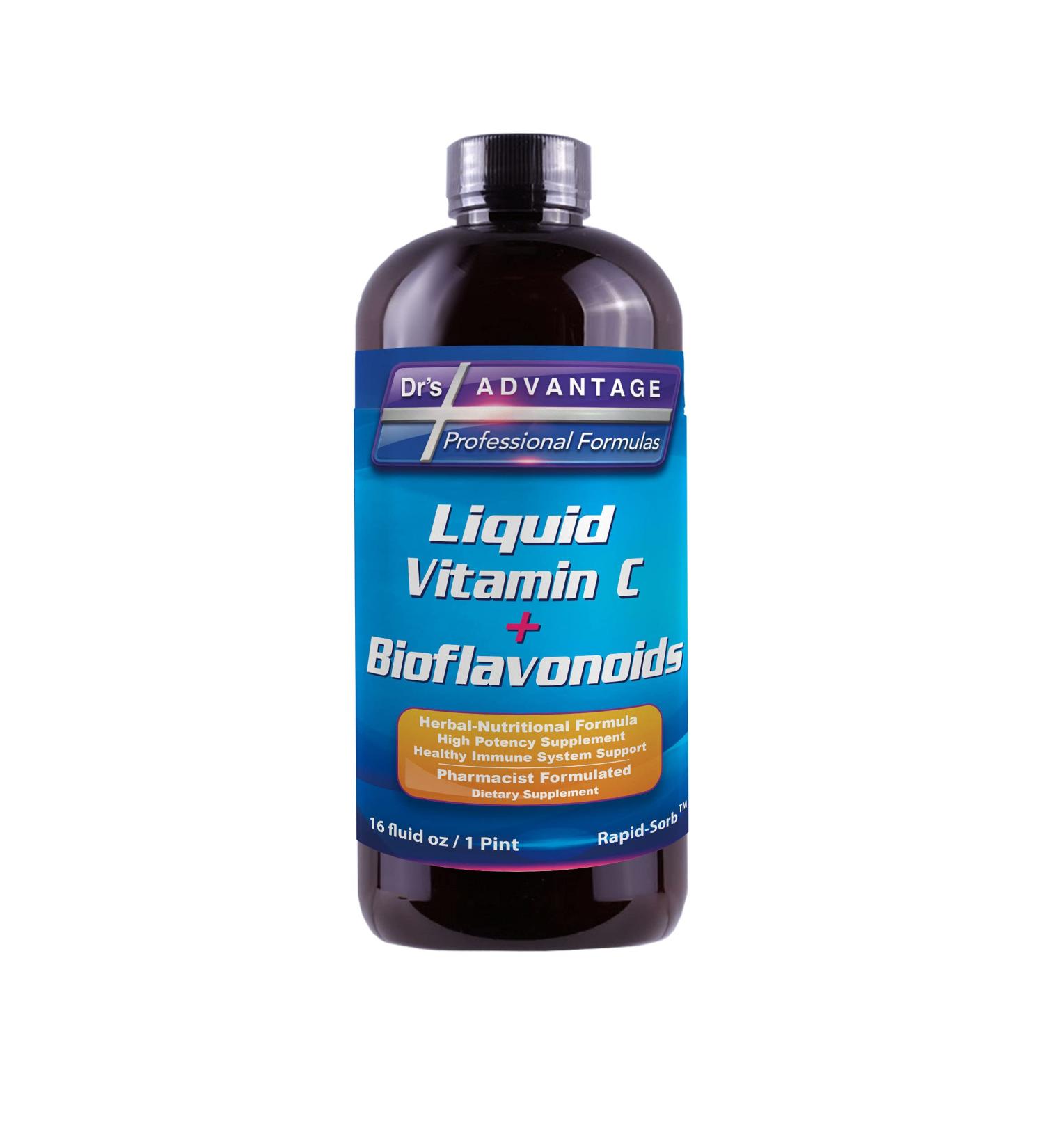 Premium Liquid Vitamin C with Bioflavonoids 16oz - Immune Support Formula - Buy Online on GoSupps.com