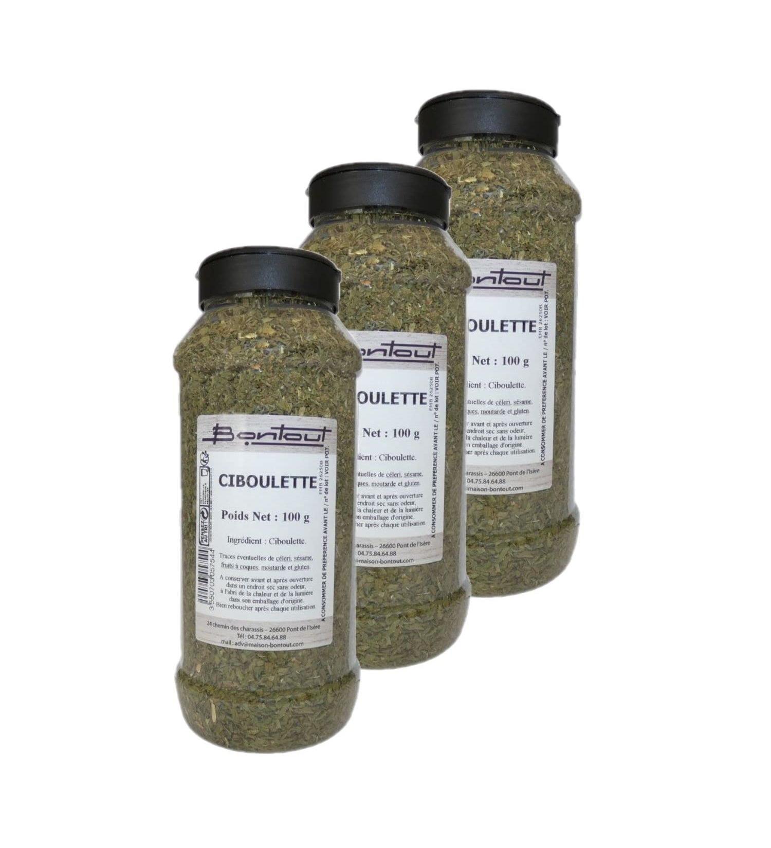 Bontout Pack of 3 Chive Flakes - 100g Jar