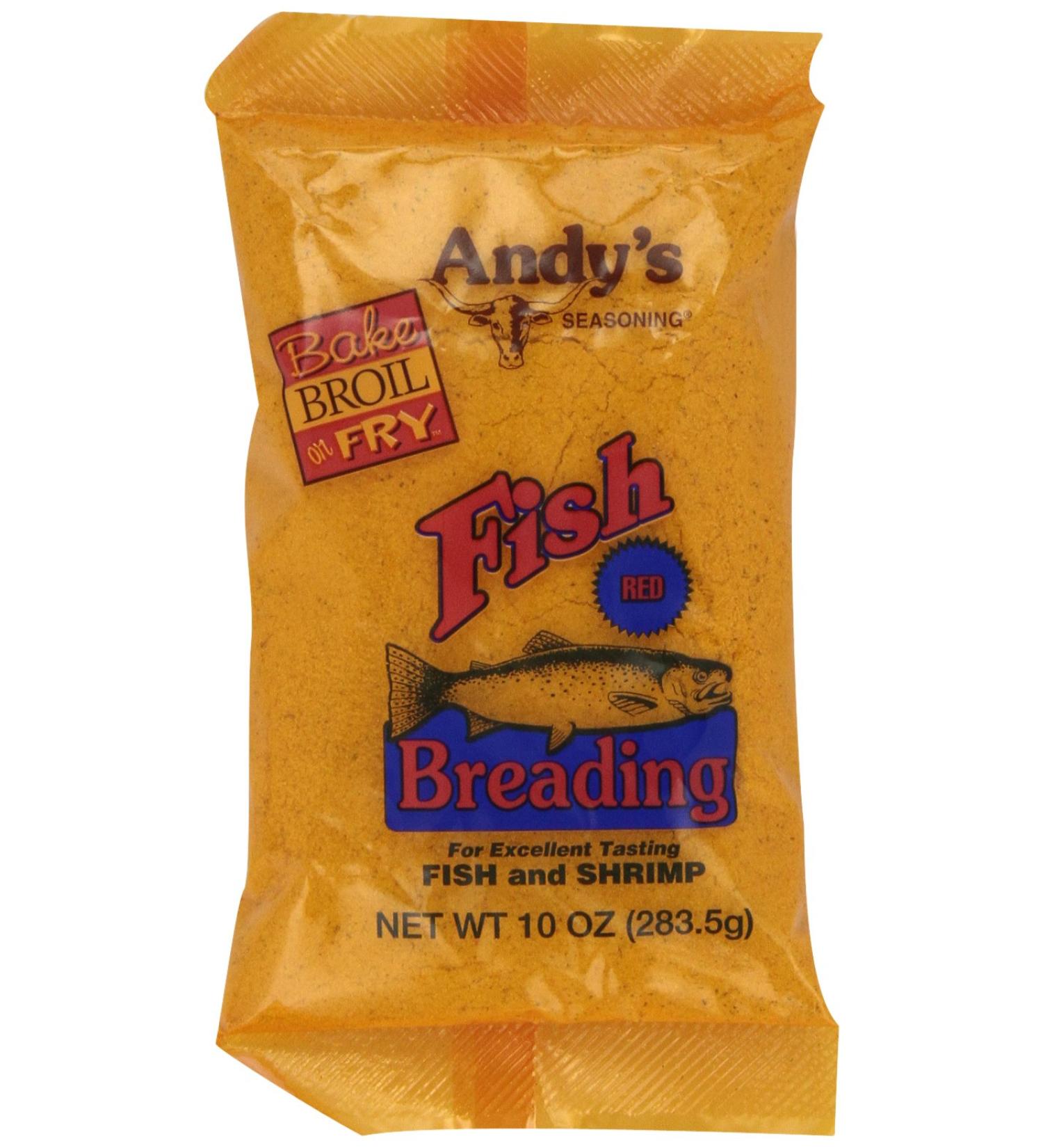 Andyâ€™s Fish Breading Red - 10oz Pack of 12 | Crispy Seafood Coating - Buy Online on GoSupps.com