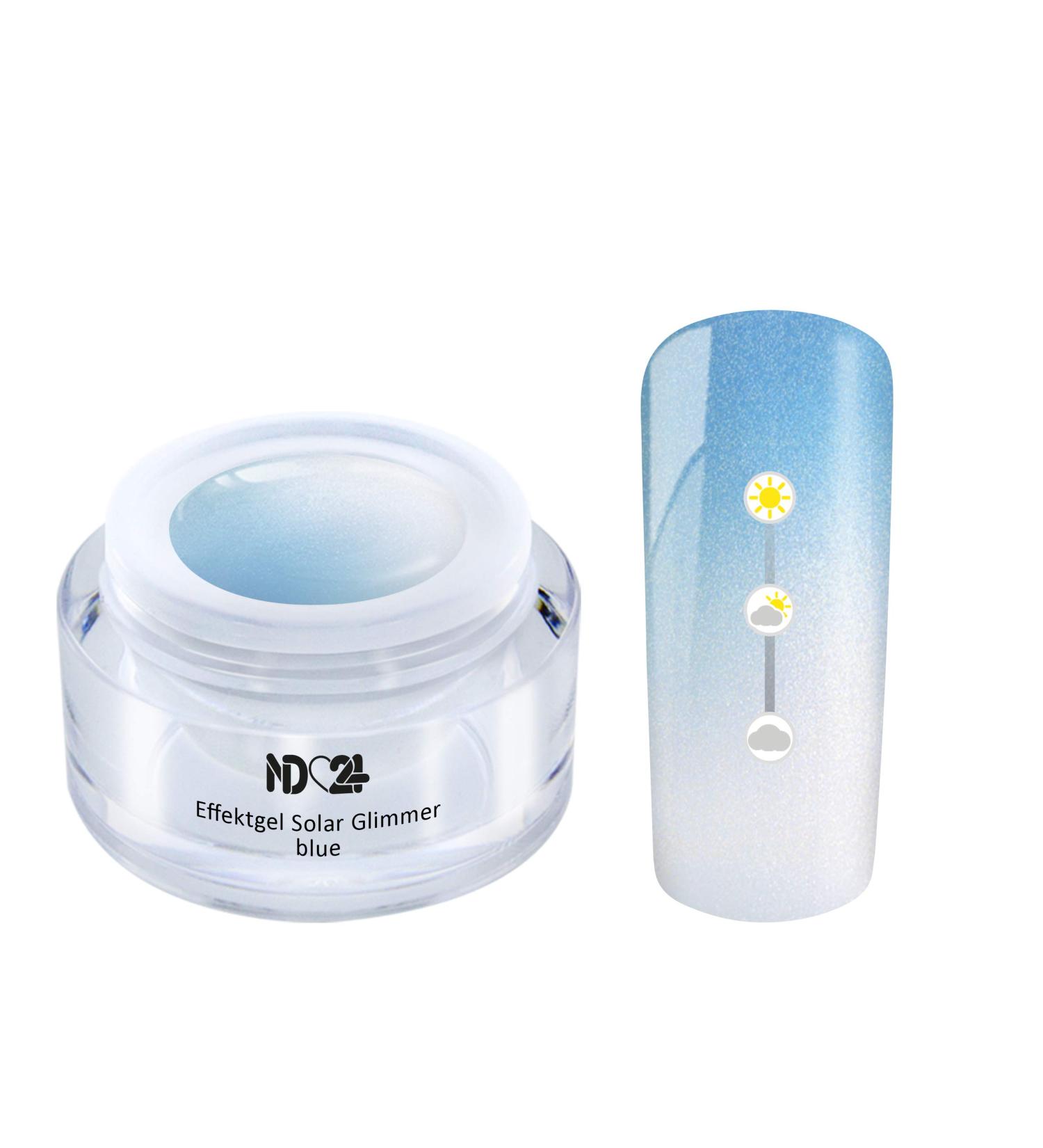 UV LED Effect Gel Solar Glimmer Blue - Studio Quality 5ml - Made in Germany | International Shipping - Buy Online on GoSupps.com