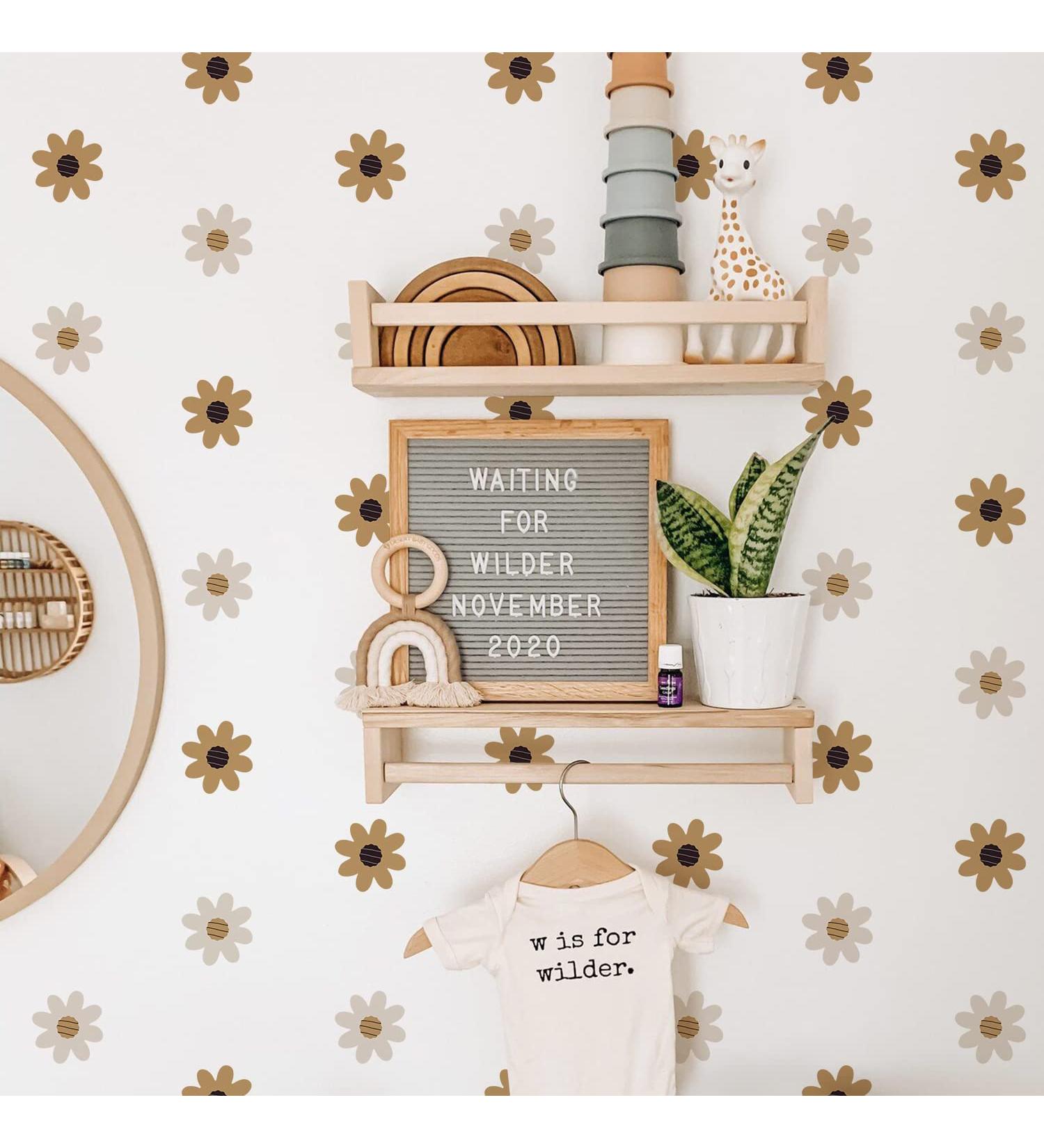 Funlife Waffle Daisy Wall Decal - Peel and Stick PVC Kids Wall Art for Nursery, Bedroom, Playroom - Buy Online on GoSupps.com